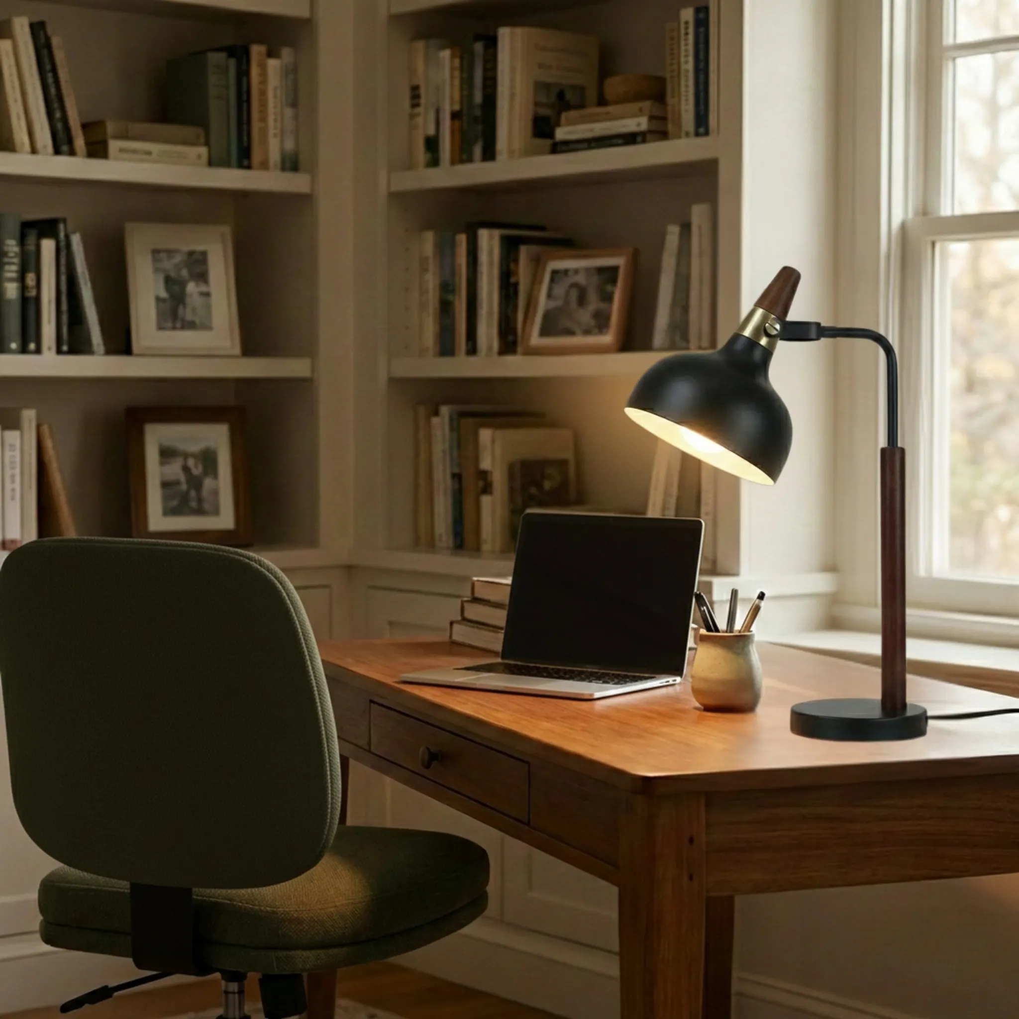 Modern Black Desk Lamp, 20 in, image 3 of 6