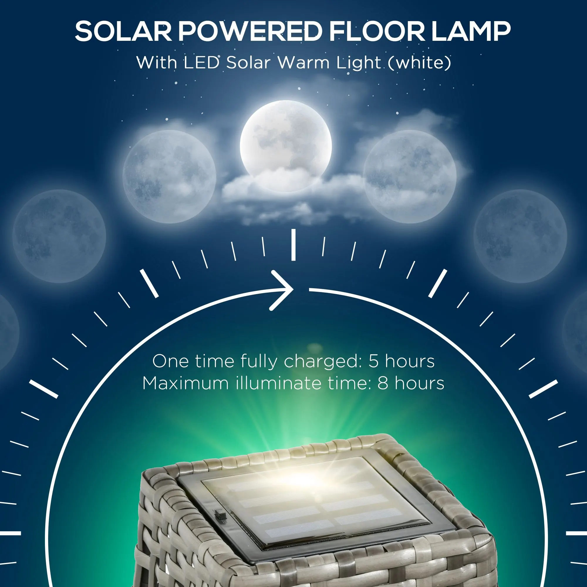 Gray Path Light, 30.8 in · Solar, image 3 of 7