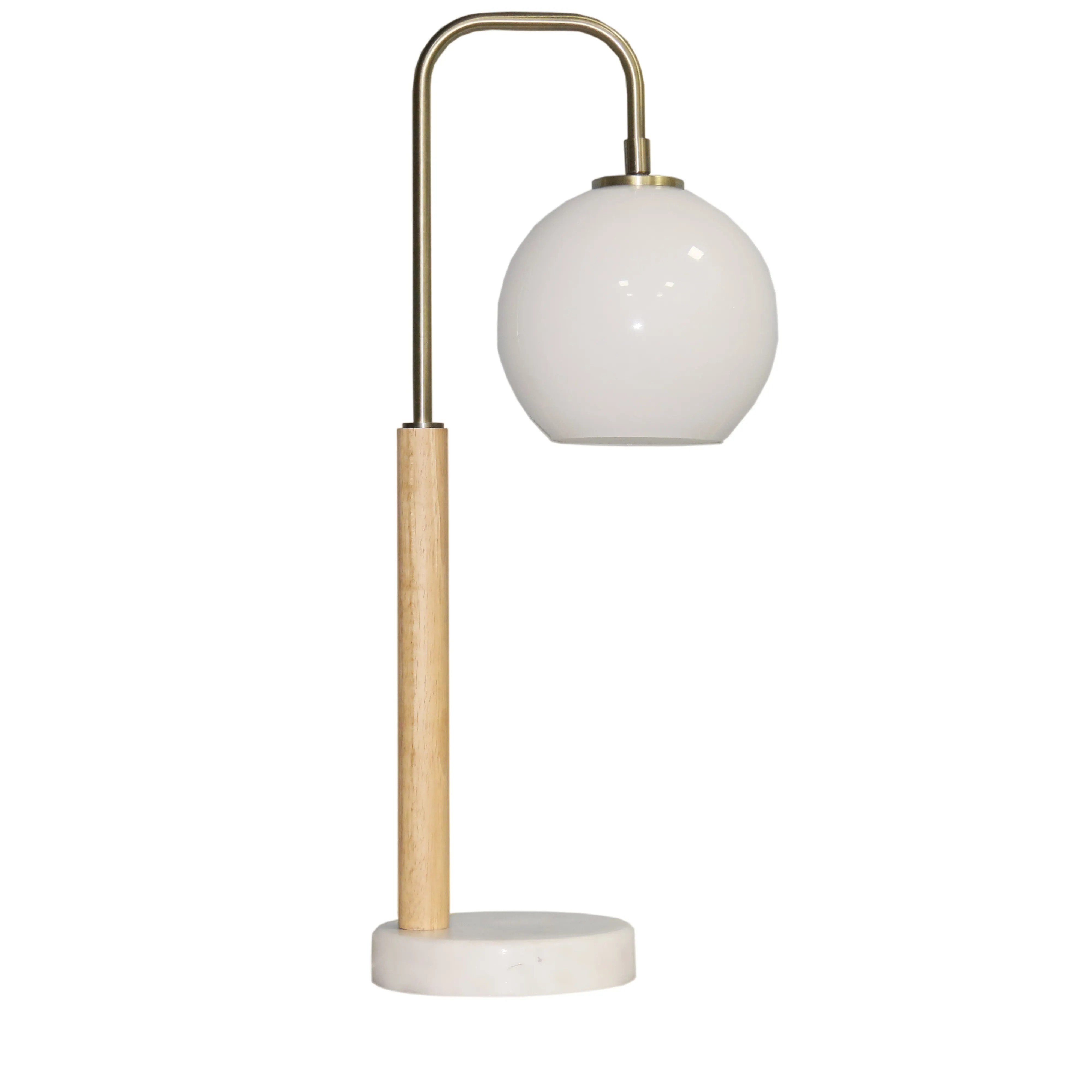 Modern White Glass Desk Lamp, 23 in, image 3 of 4
