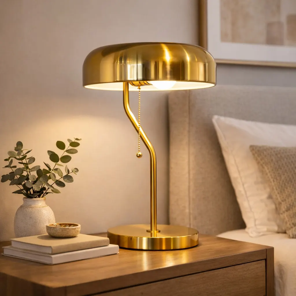 Modern Gold Desk Lamp, 17 in, image 2 of 5