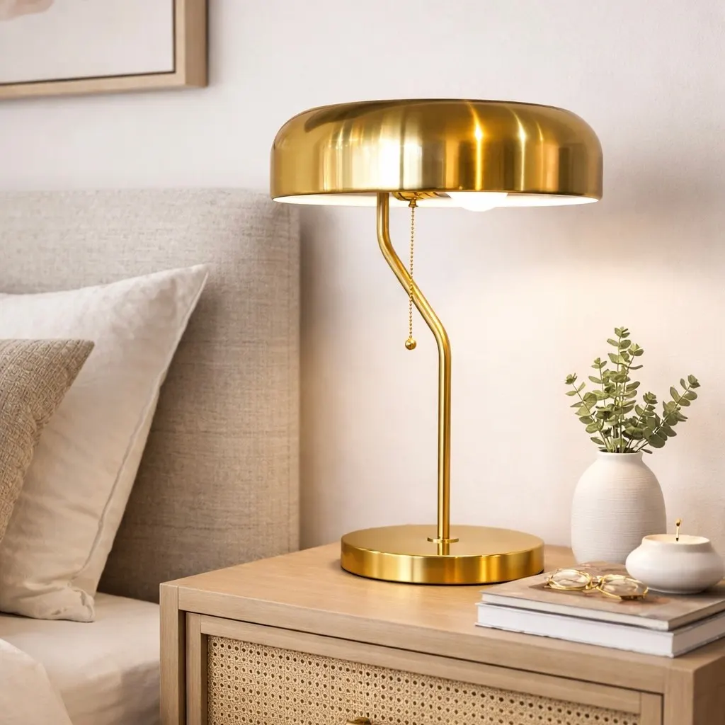 Modern Gold Desk Lamp, 17 in, image 3 of 5