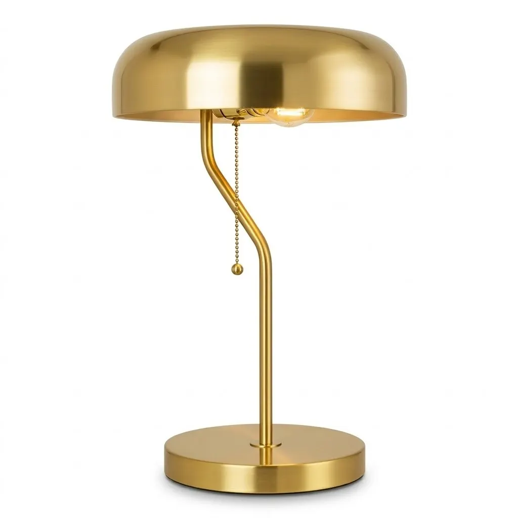 Modern Gold Desk Lamp, 17 in, image 4 of 5
