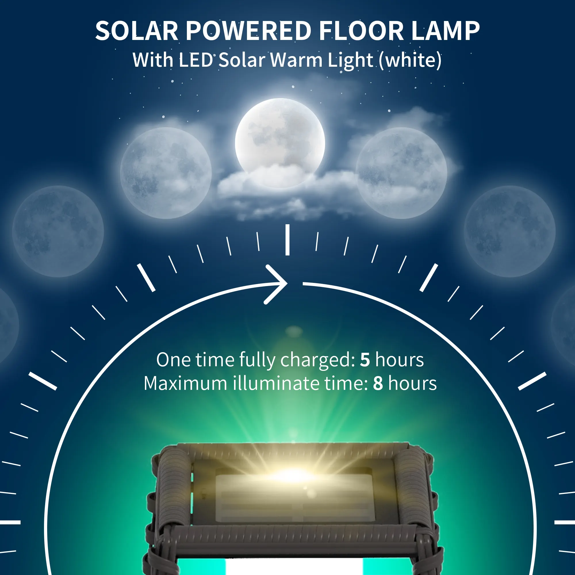 Gray Path Light, 26.75 in · Solar, image 2 of 8