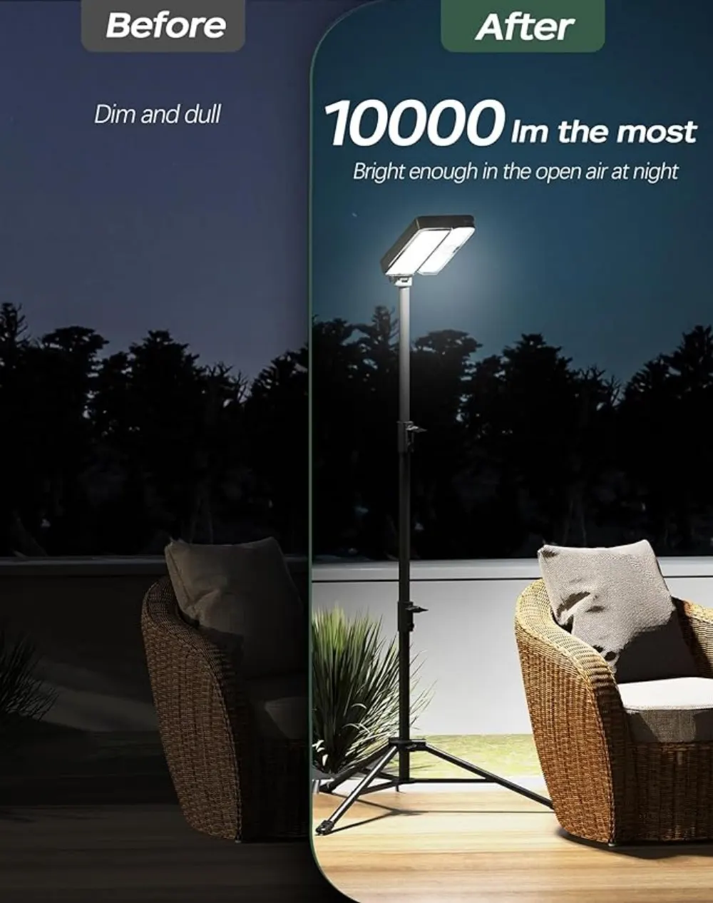 Portable Outdoor Light, 72 in · Solar, image 3 of 9