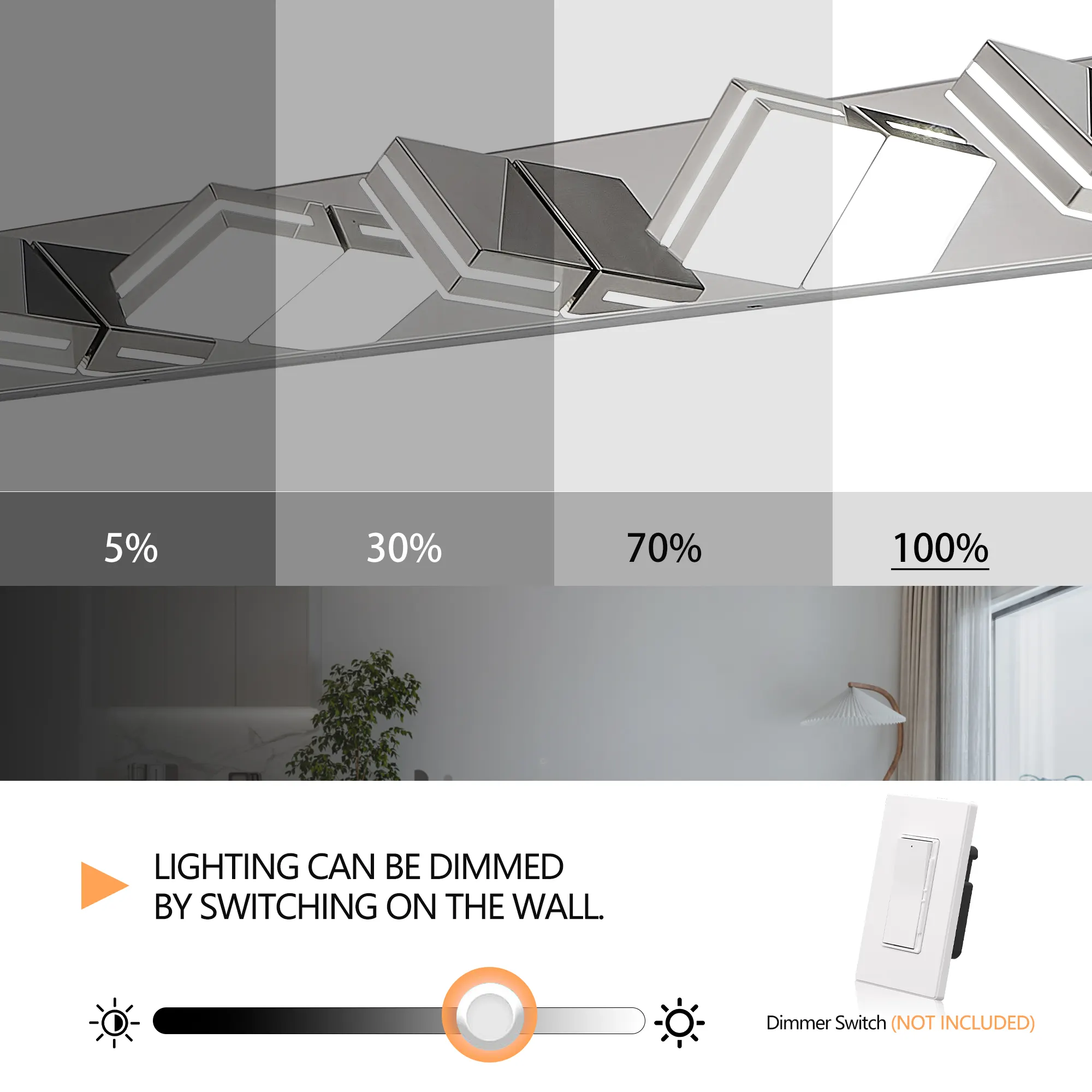 Modern Chrome 8-Light Vanity Light, image 5 of 10