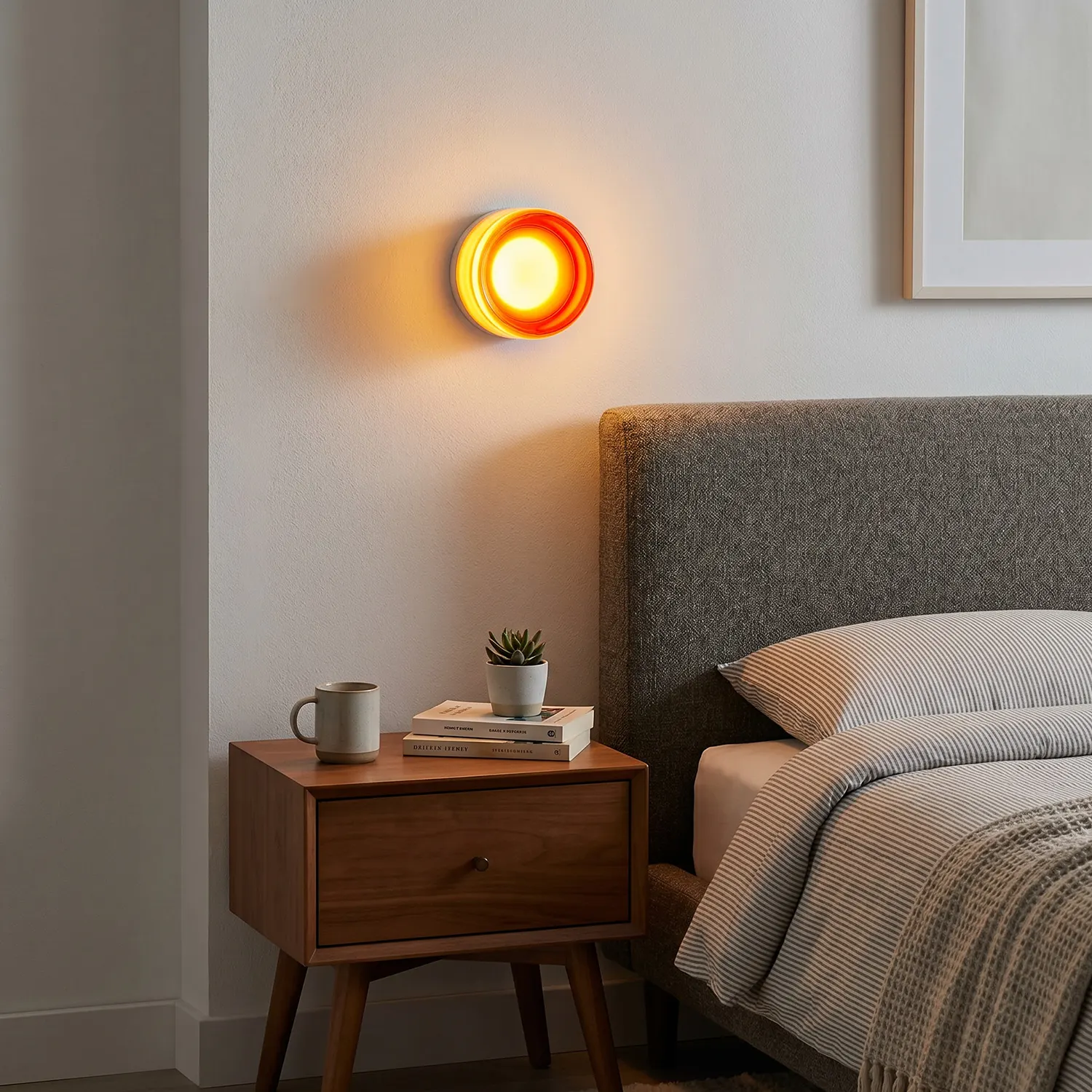 Red Glass Wall Sconce