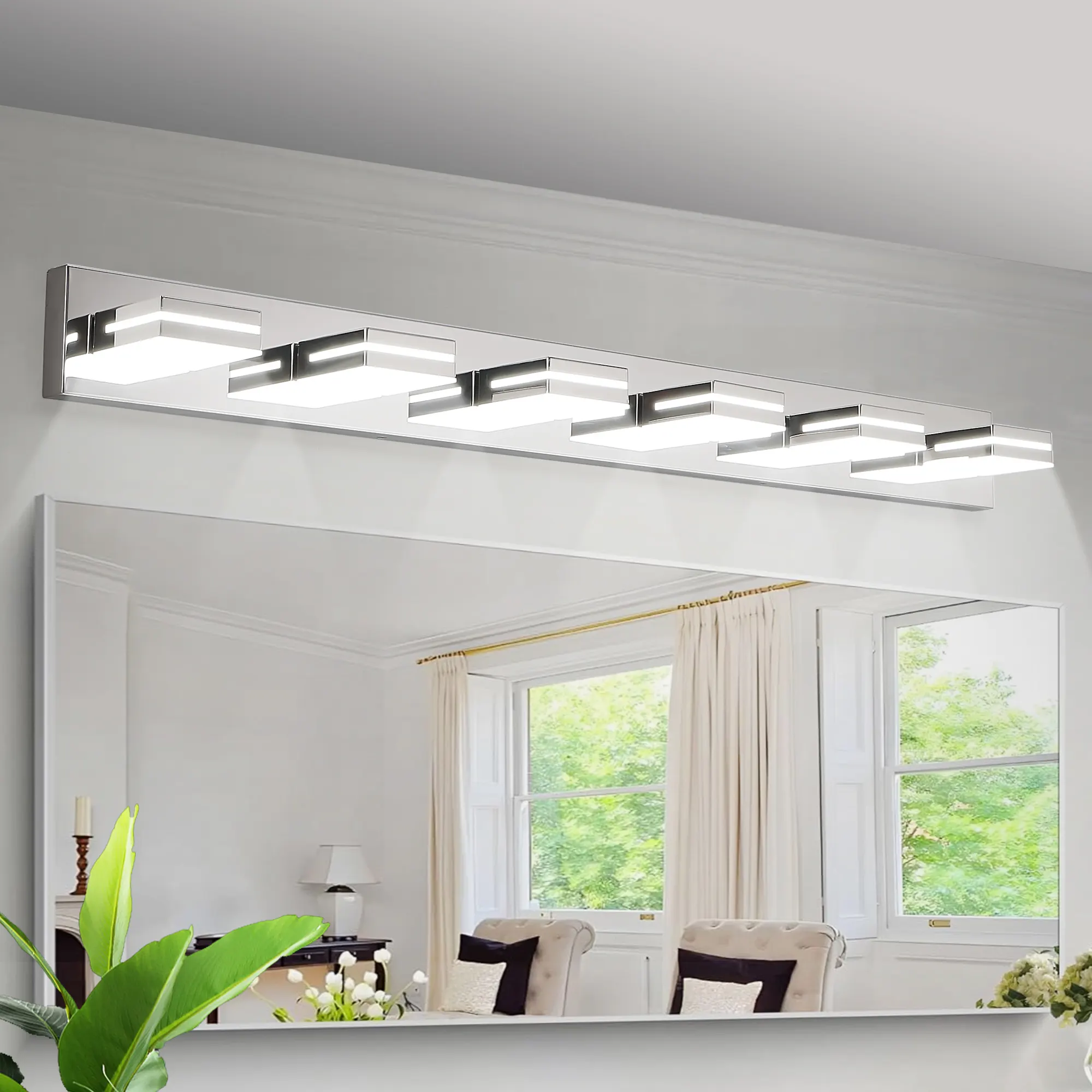Modern Chrome 6-Light Vanity Light