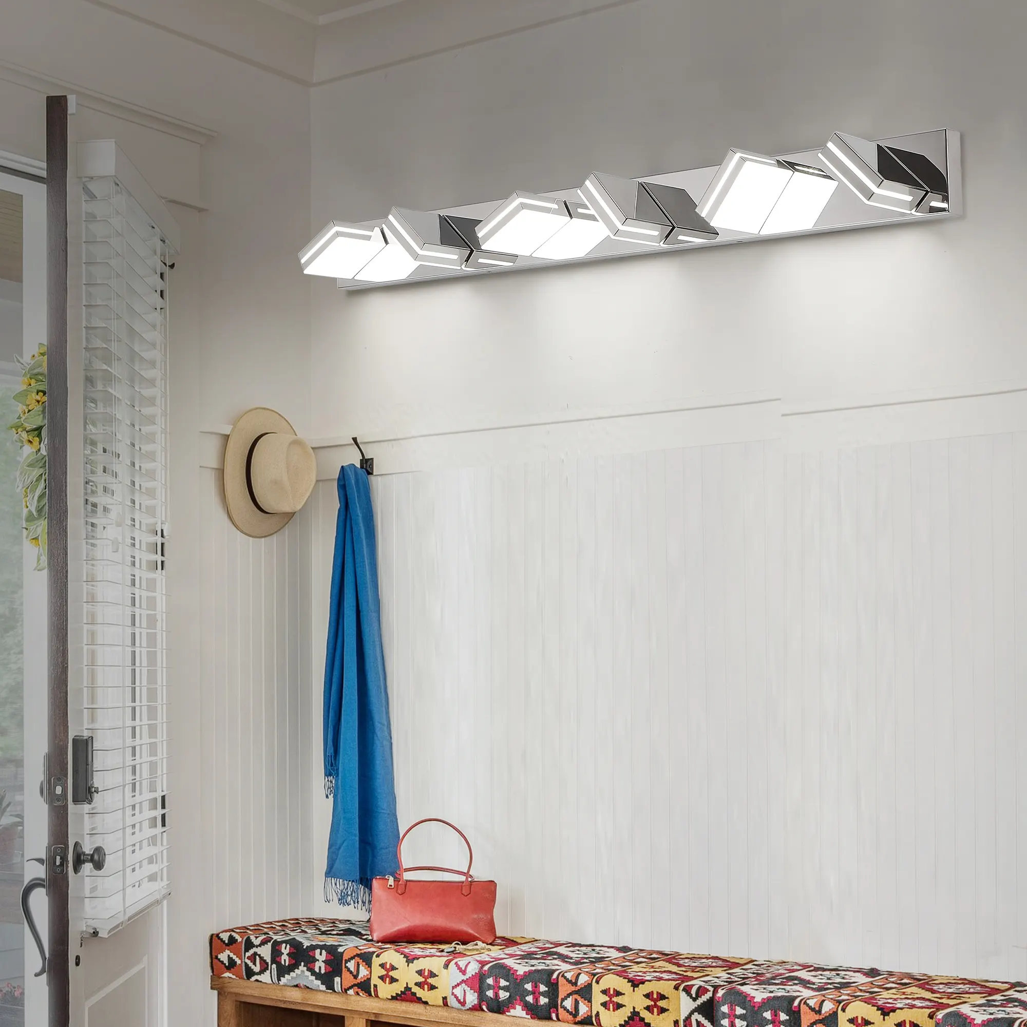Modern Chrome 6-Light Vanity Light, image 2 of 10