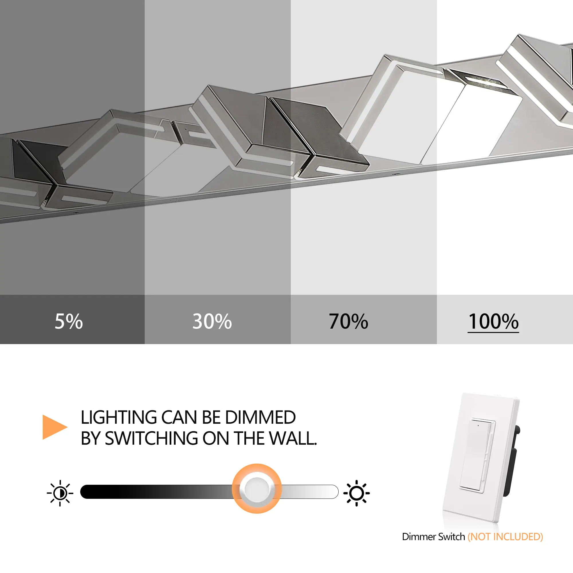 Modern Chrome 6-Light Vanity Light, image 9 of 10