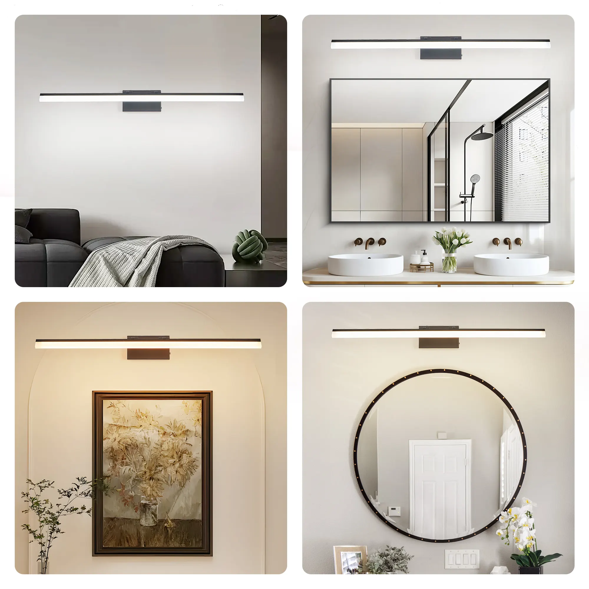 Modern Black Vanity Light, 39 in · Dimmable, image 7 of 7