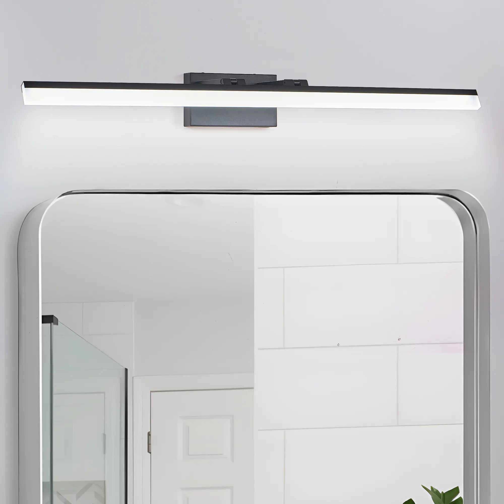 Modern Black Vanity Light, 39 in · Dimmable