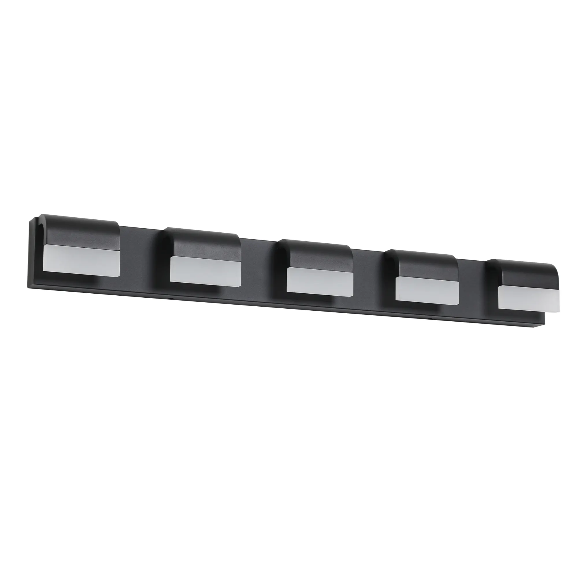 Black 5-Light Acrylic Vanity Light, Dimmable, image 10 of 10