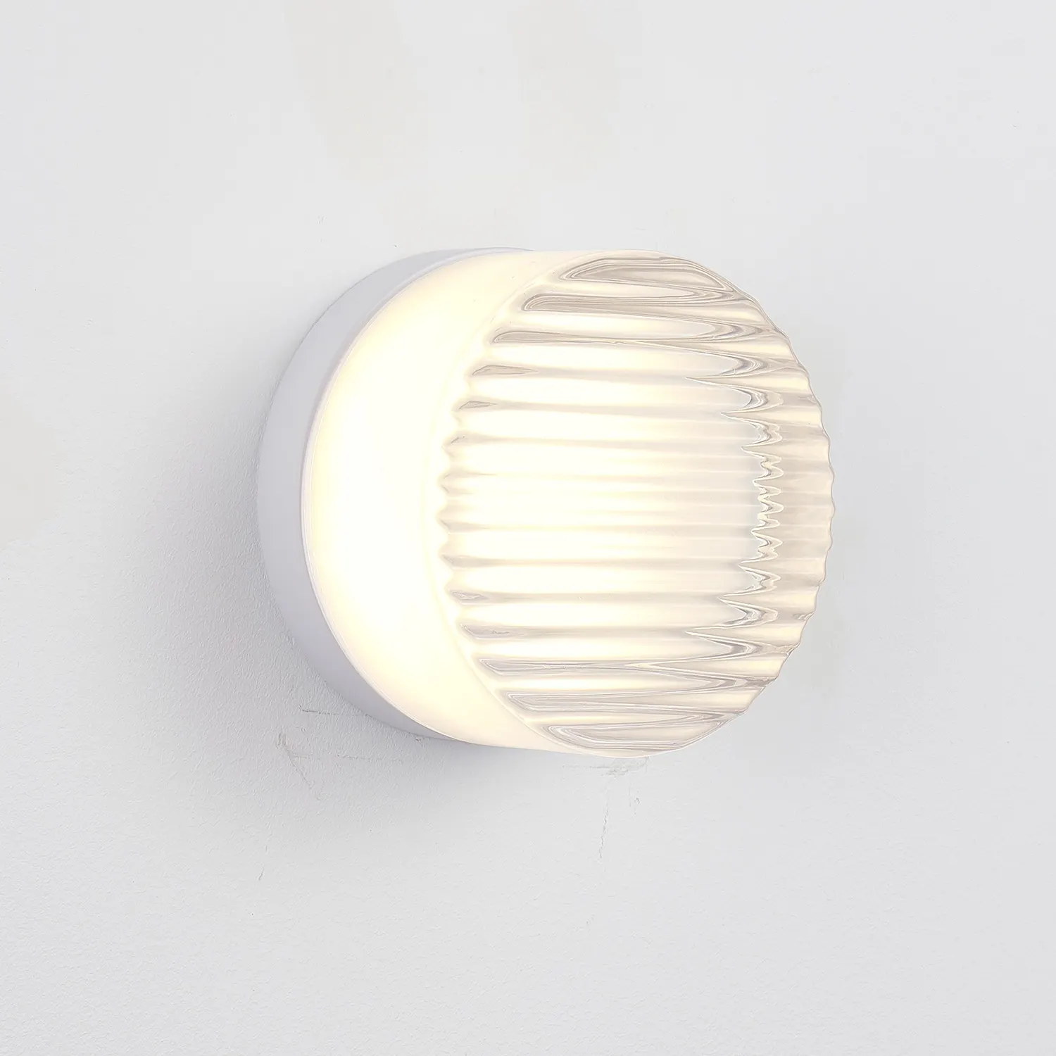 White Glass Wall Sconce, image 5 of 7