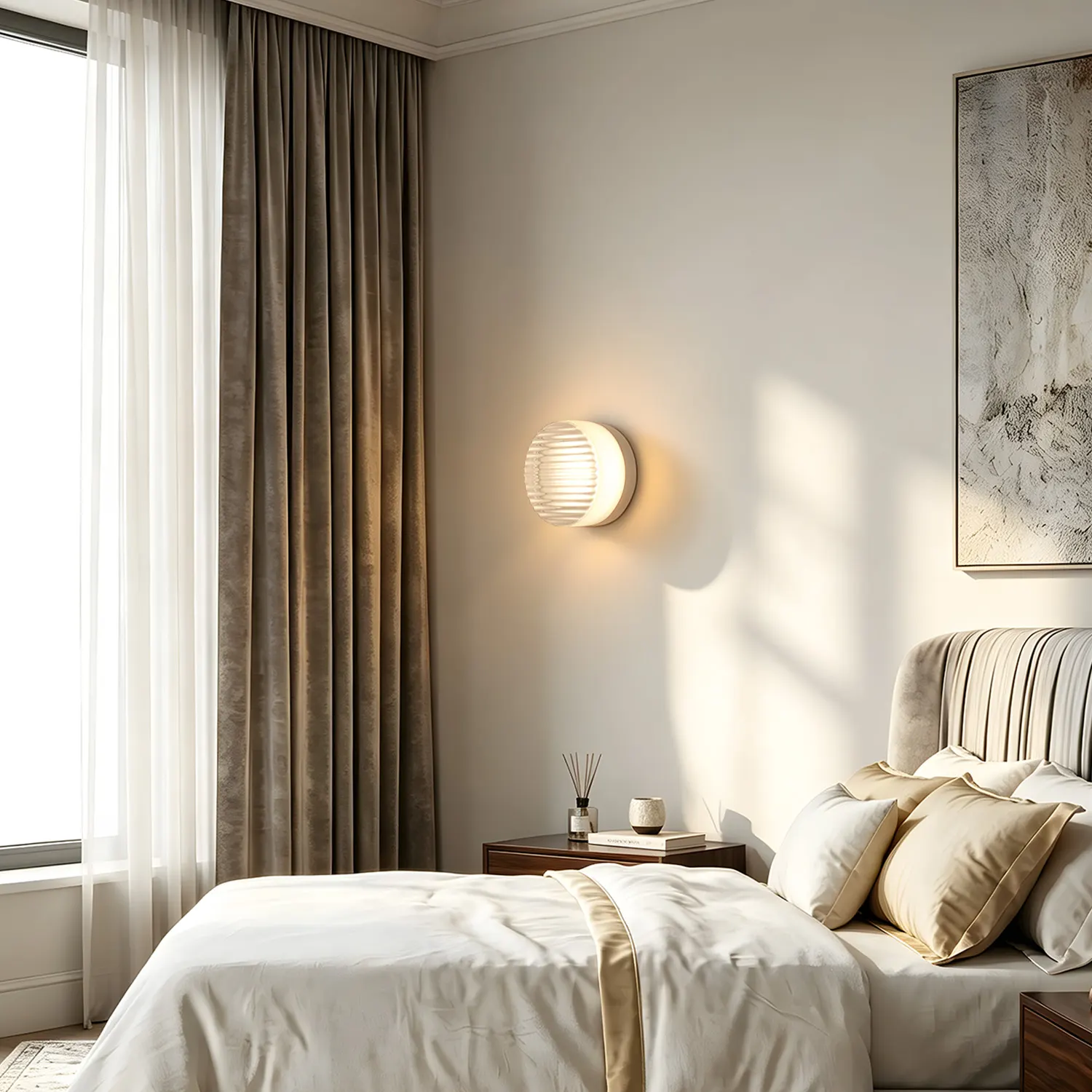 White Glass Wall Sconce, image 4 of 7