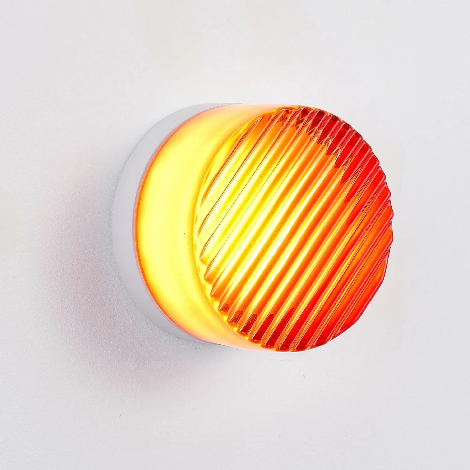 Red Striped Glass Wall Sconce, image 6 of 7