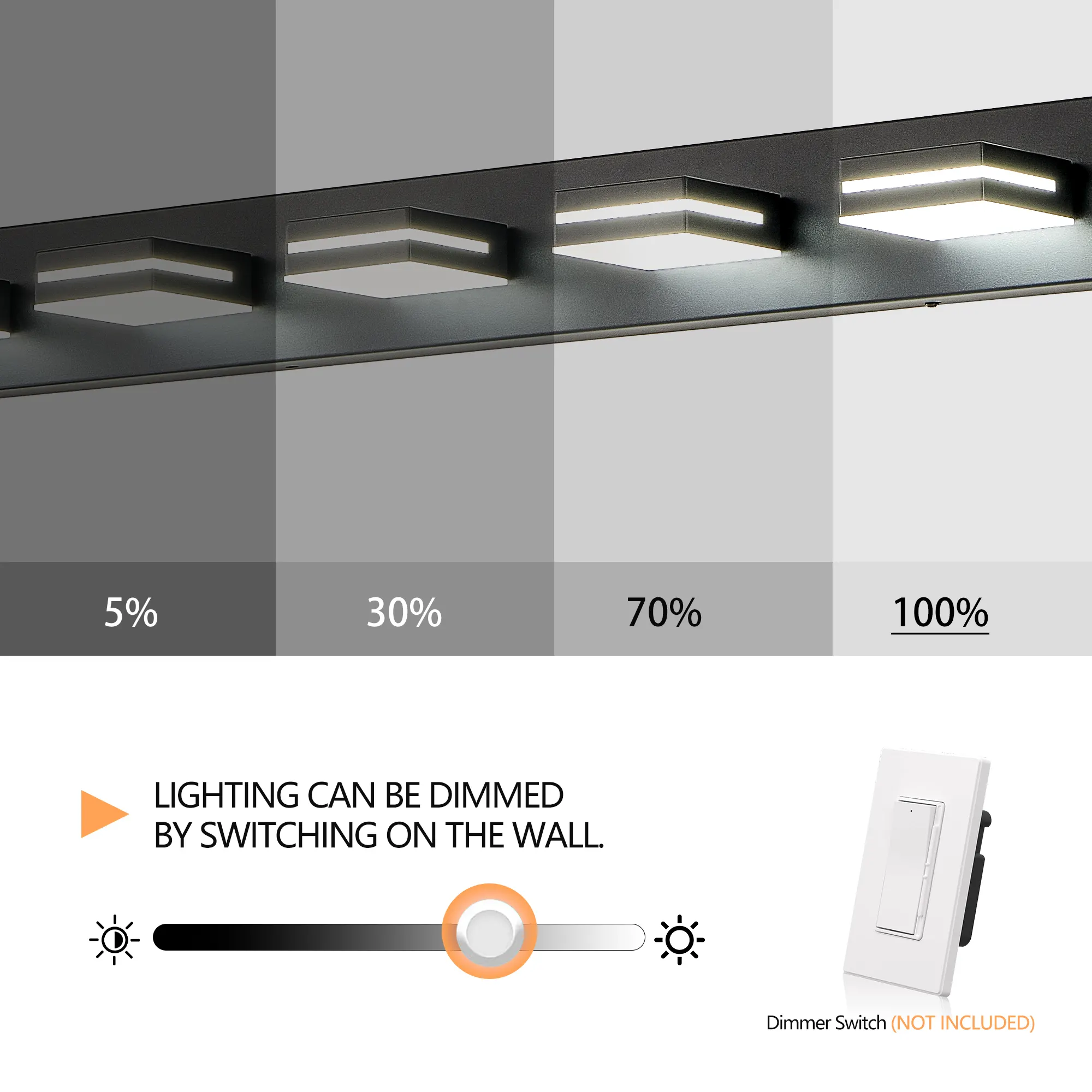 Modern Black 6-Light Vanity Light, image 7 of 10