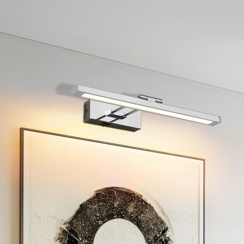 Modern Chrome Vanity Light, 16 in · Dimmable, image 5 of 8