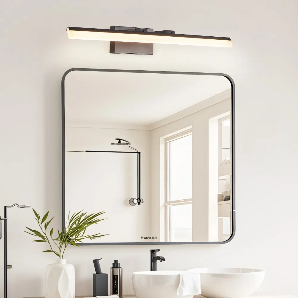 Modern Black Vanity Light, 32 in · Dimmable, image 3 of 7