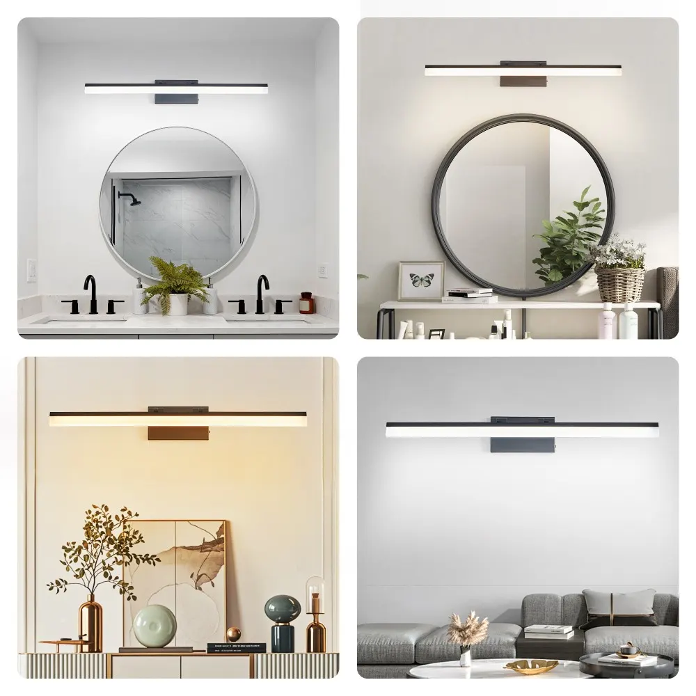Modern Black Vanity Light, 32 in · Dimmable, image 5 of 7