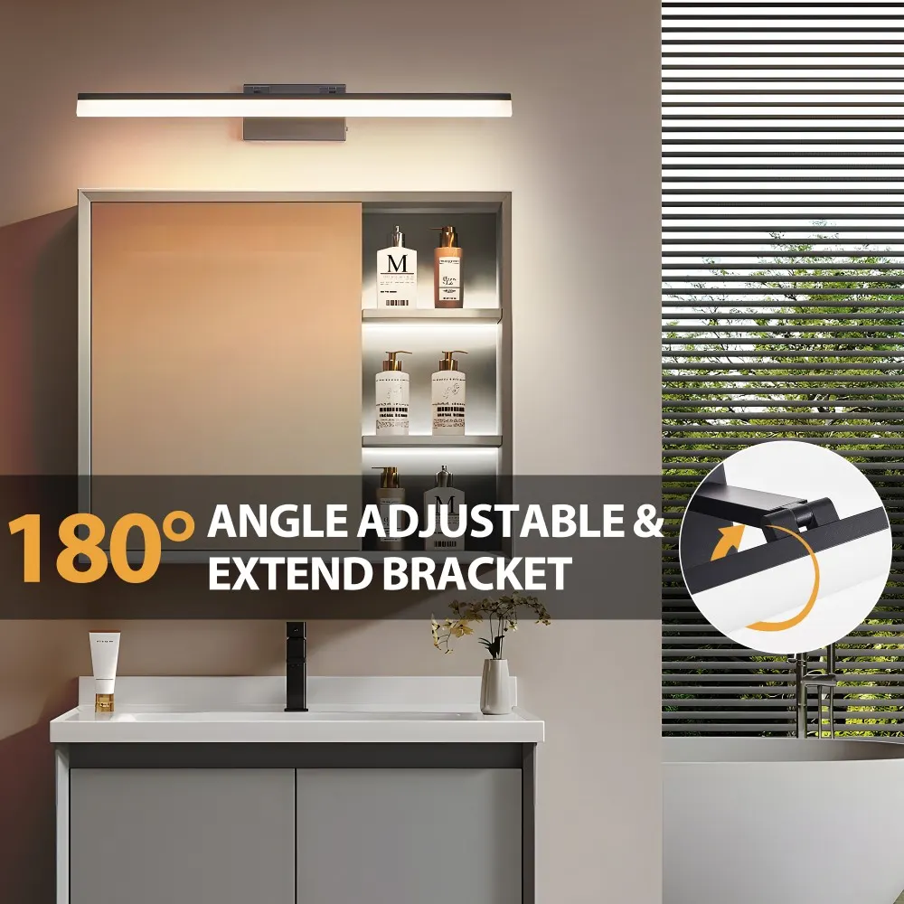 Modern Black Vanity Light, 32 in · Dimmable, image 7 of 7