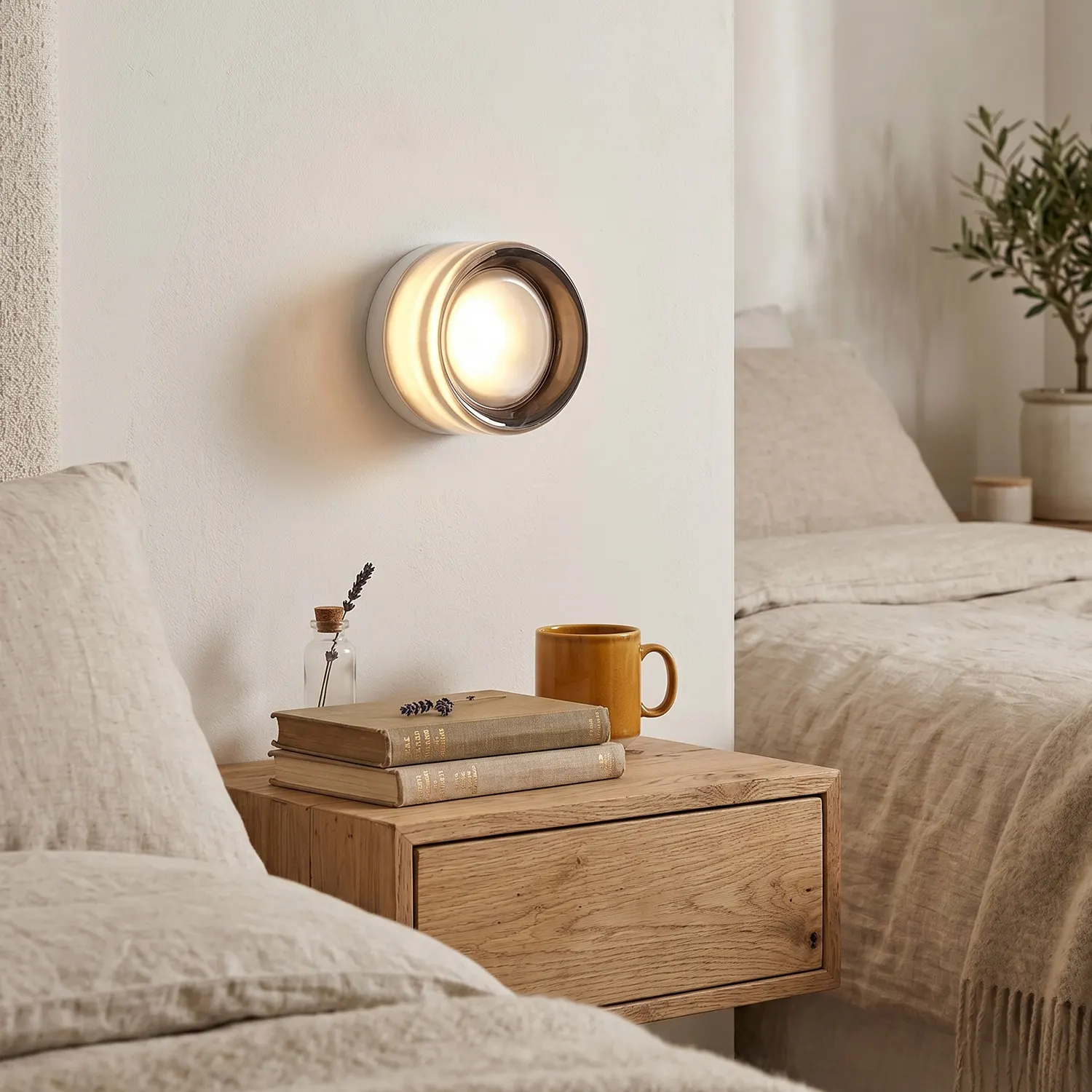 Black Glass Wall Sconce
