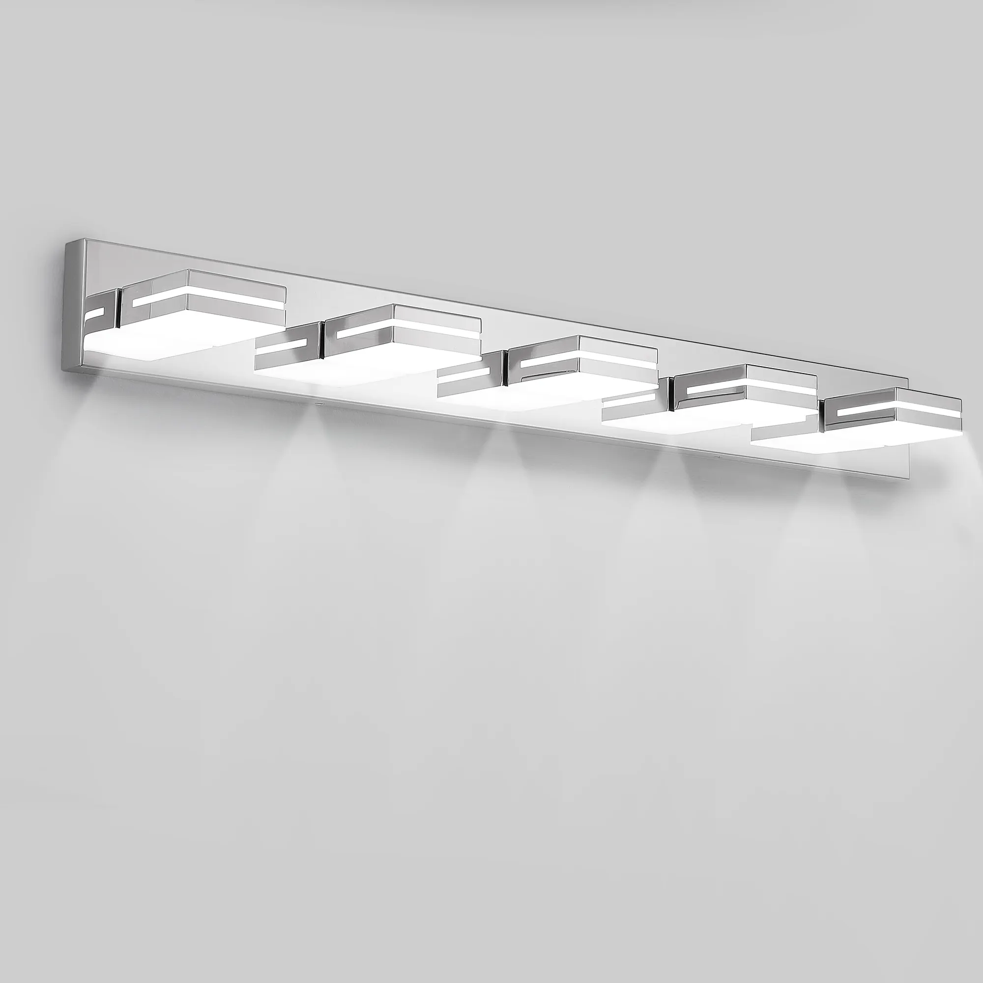Modern Chrome 5-Light Vanity Light, image 10 of 10