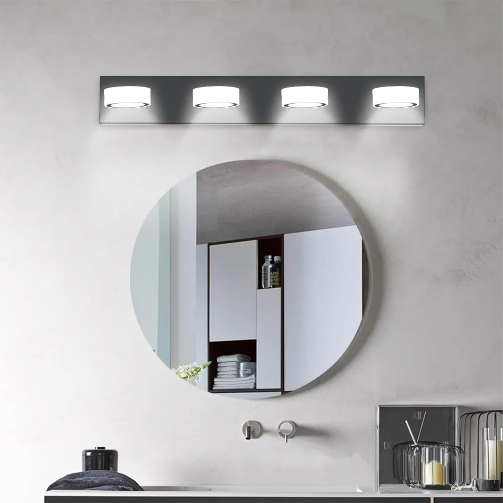Black 4-Light Acrylic Vanity Light, 29 in, image 3 of 12