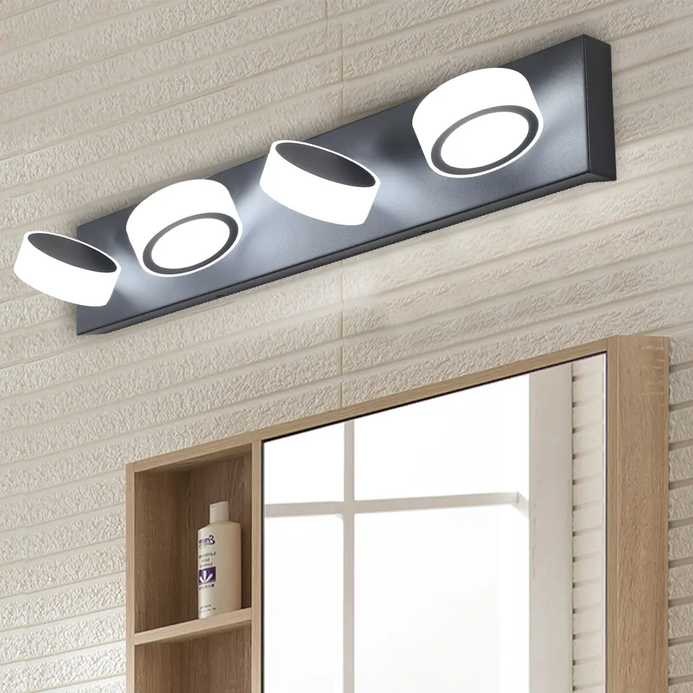 Black 4-Light Acrylic Vanity Light, 29 in, image 12 of 12