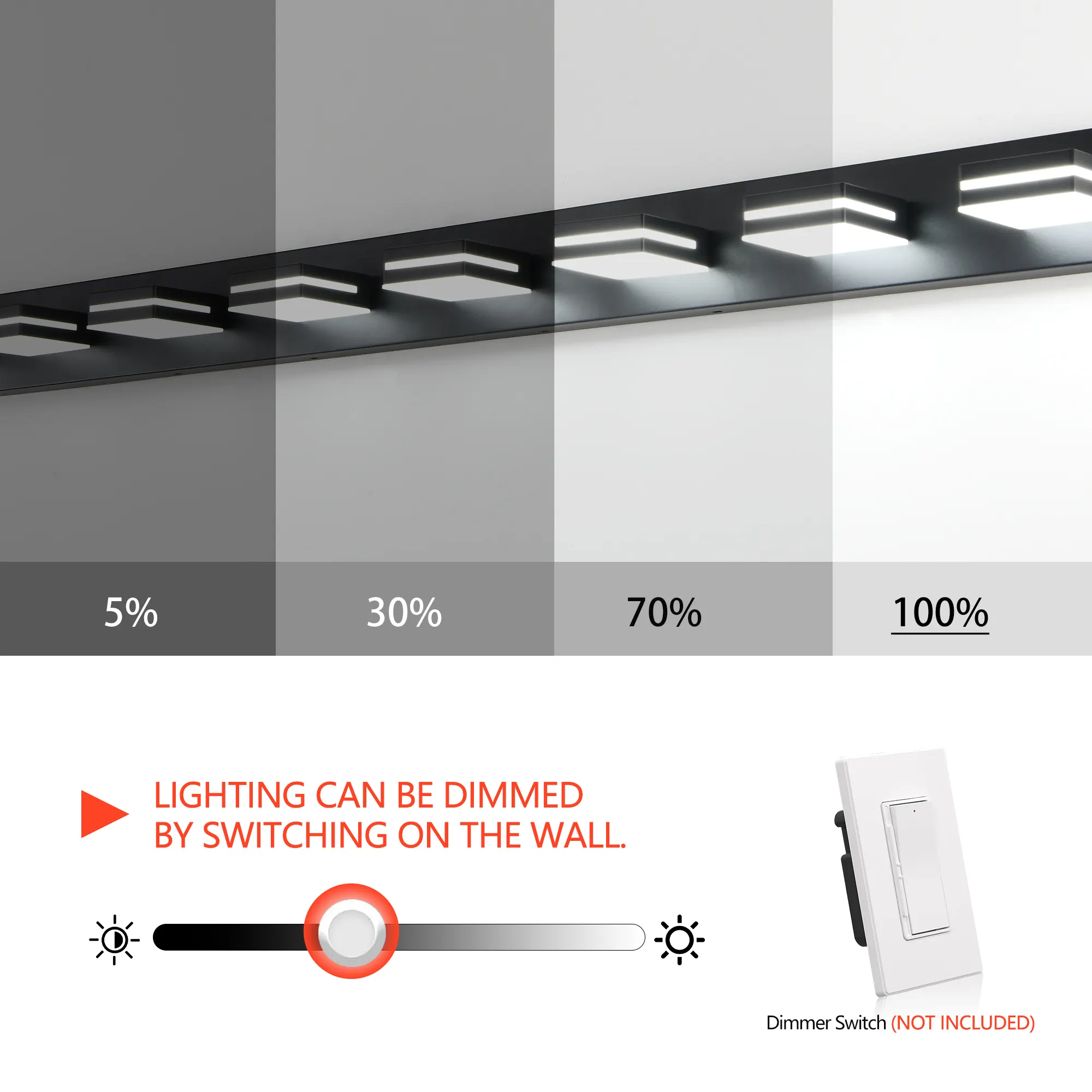 Modern Black 8-Light Vanity Light, image 5 of 10