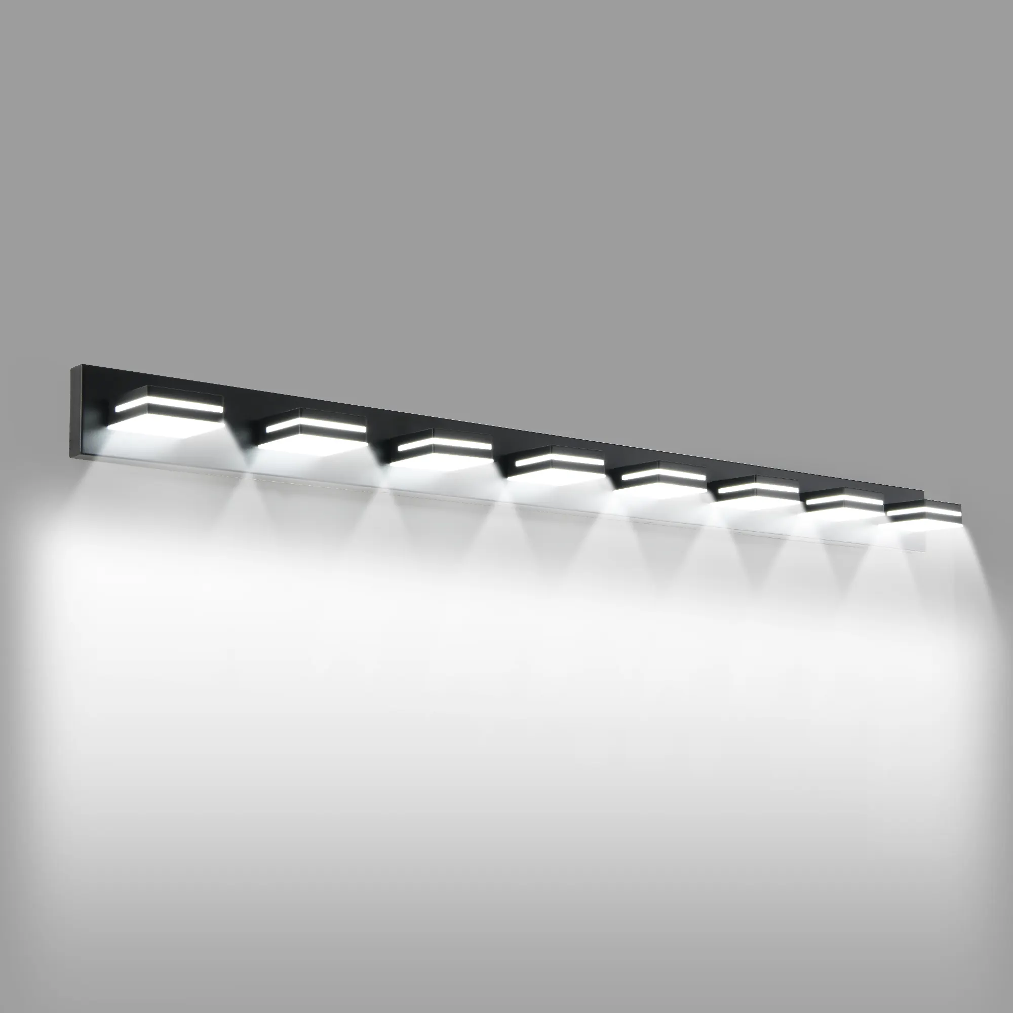 Modern Black 8-Light Vanity Light, image 10 of 10