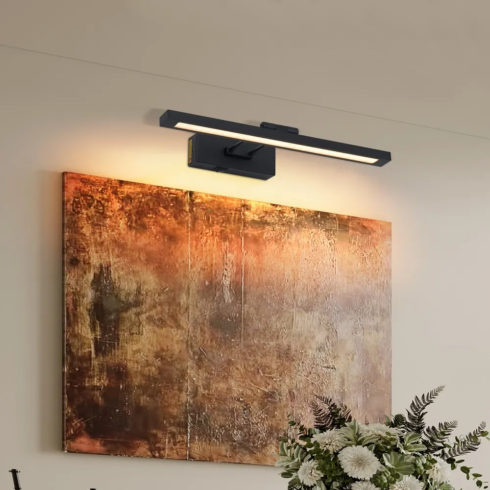 Modern Black Vanity Light, 16 in · Dimmable