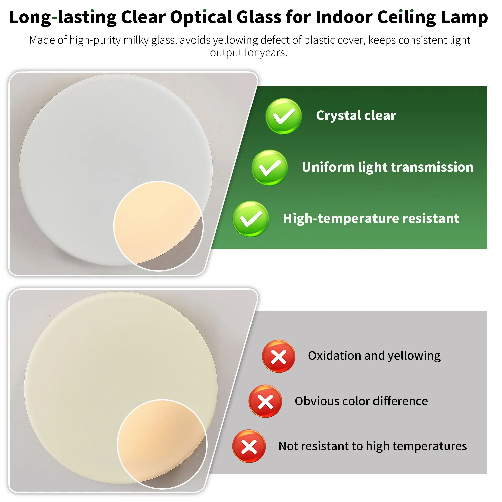 Modern Gold Flush Mount Ceiling Light, 12 in · Dimmable, image 8 of 12