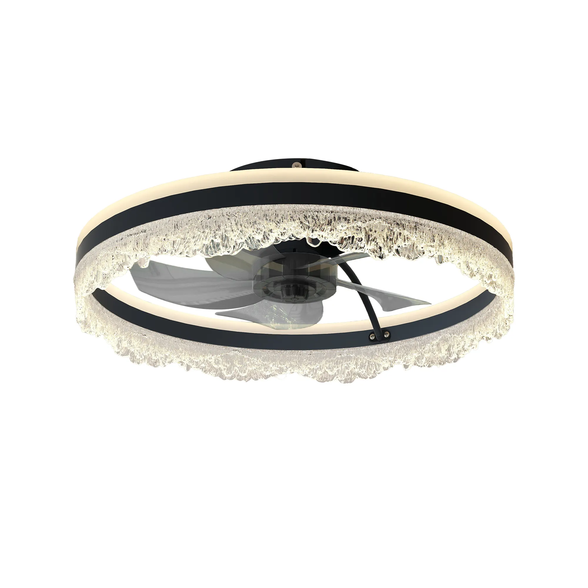 Crystal Flush Mount Ceiling Light, 20 in, image 6 of 8