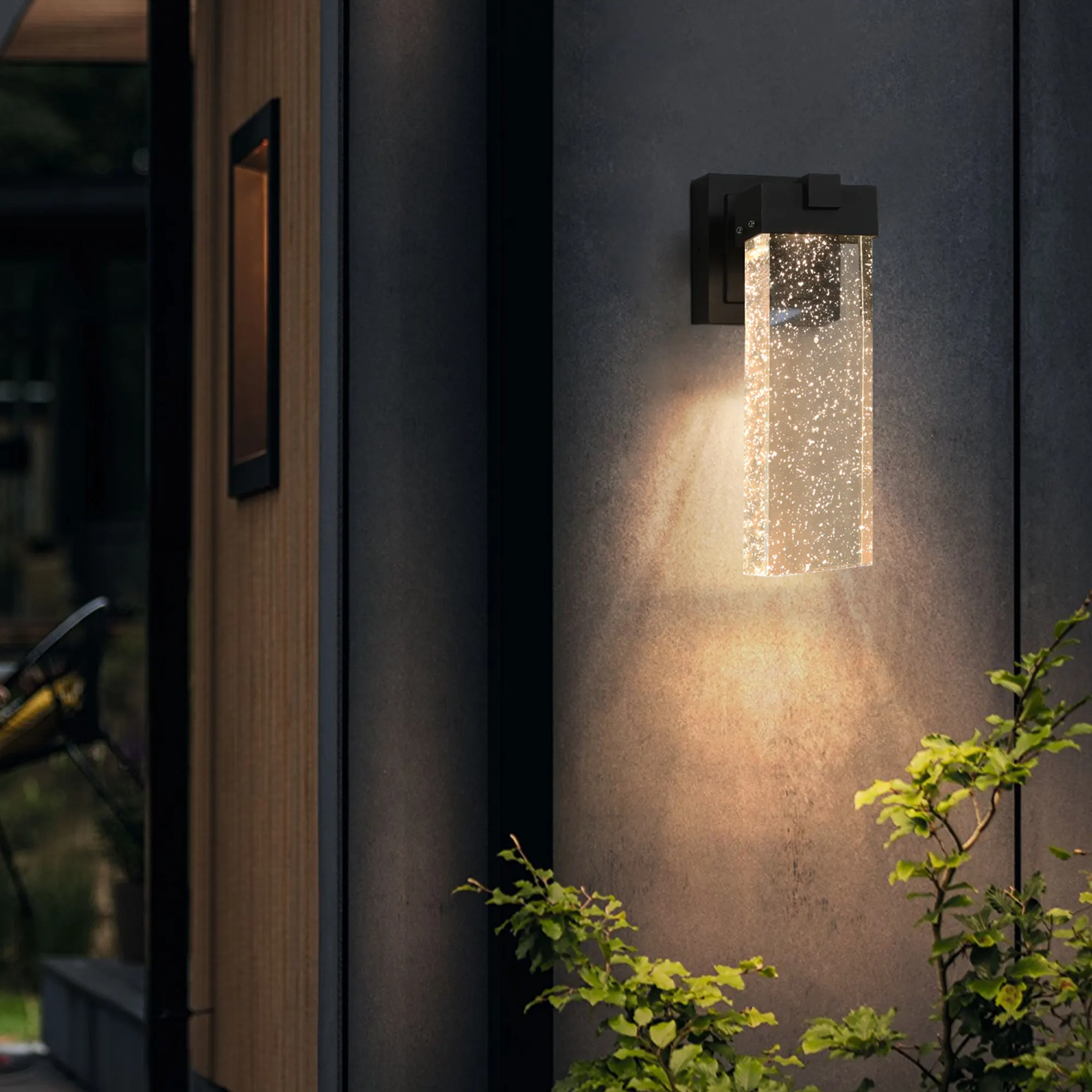 Crystal Outdoor Wall Light, Dusk-to-Dawn (2-Pack)
