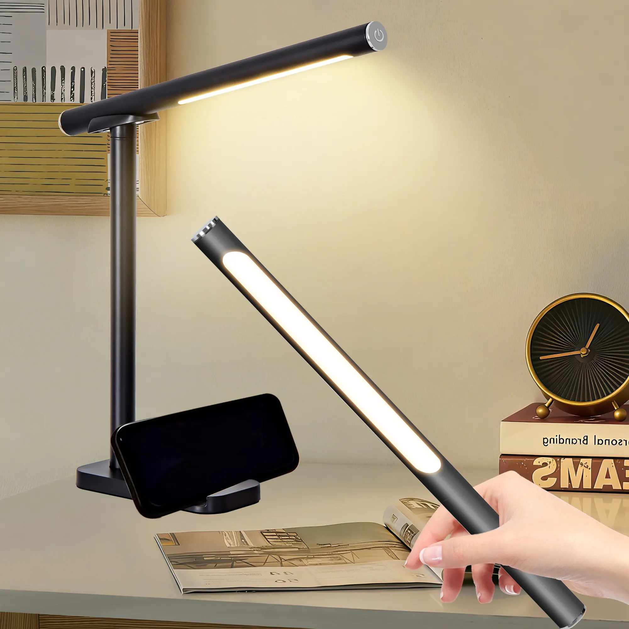 Black Desk Lamp, 14.8 in · Dimmable