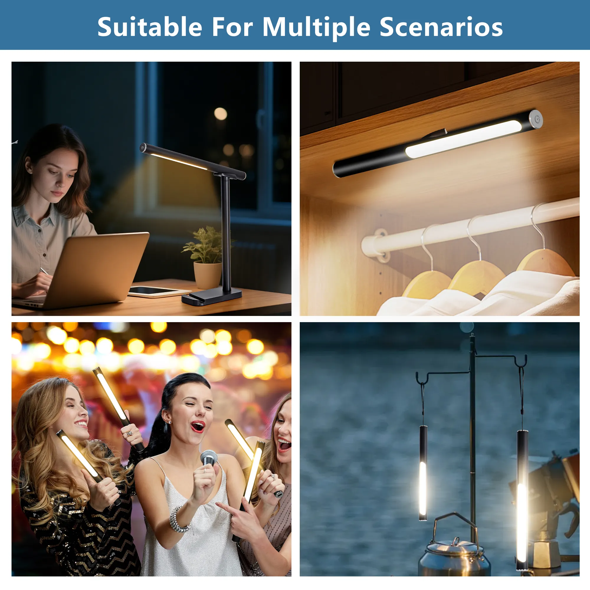 Black Desk Lamp, 14.8 in · Dimmable, image 8 of 8