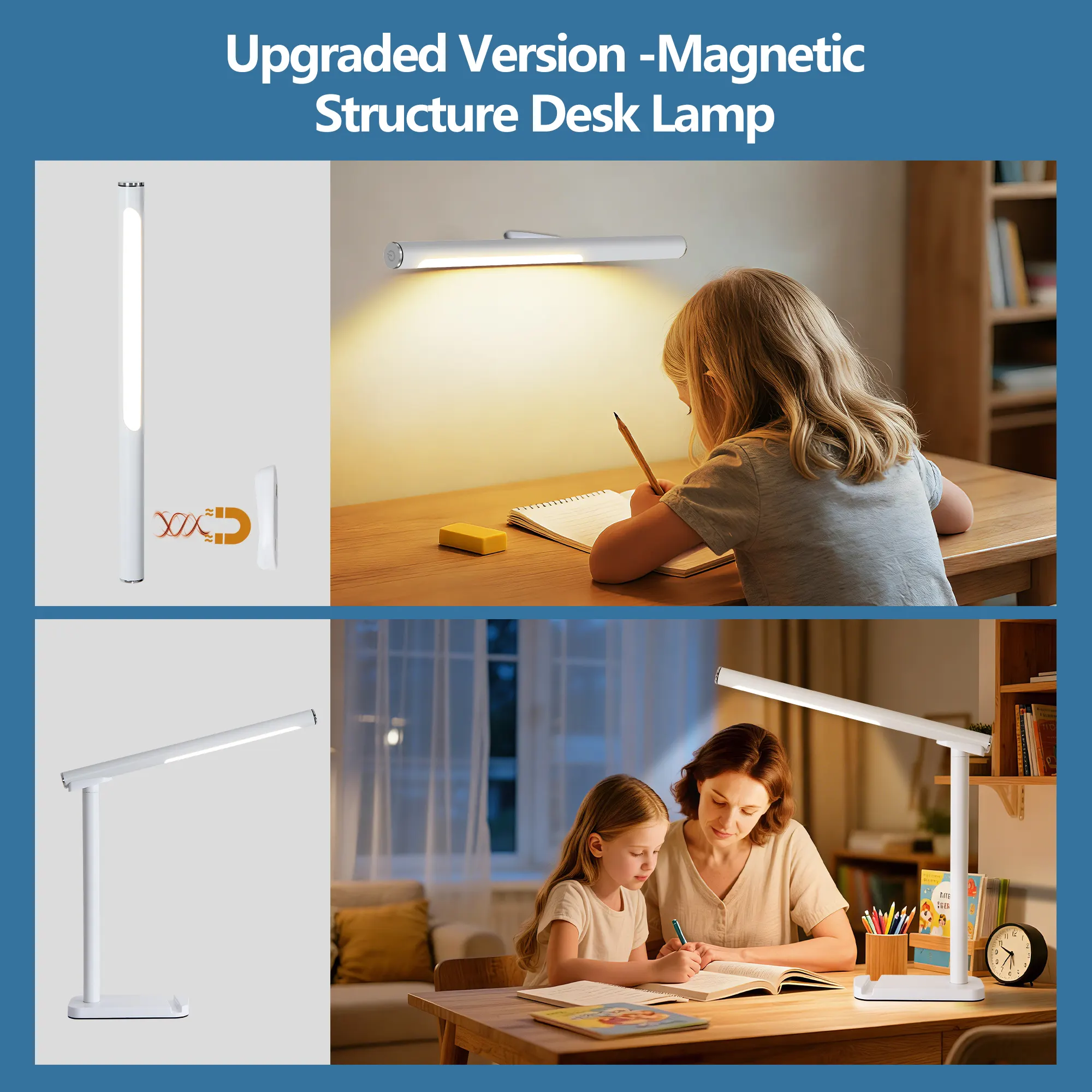 White Desk Lamp, 14.8 in · Dimmable, image 2 of 8