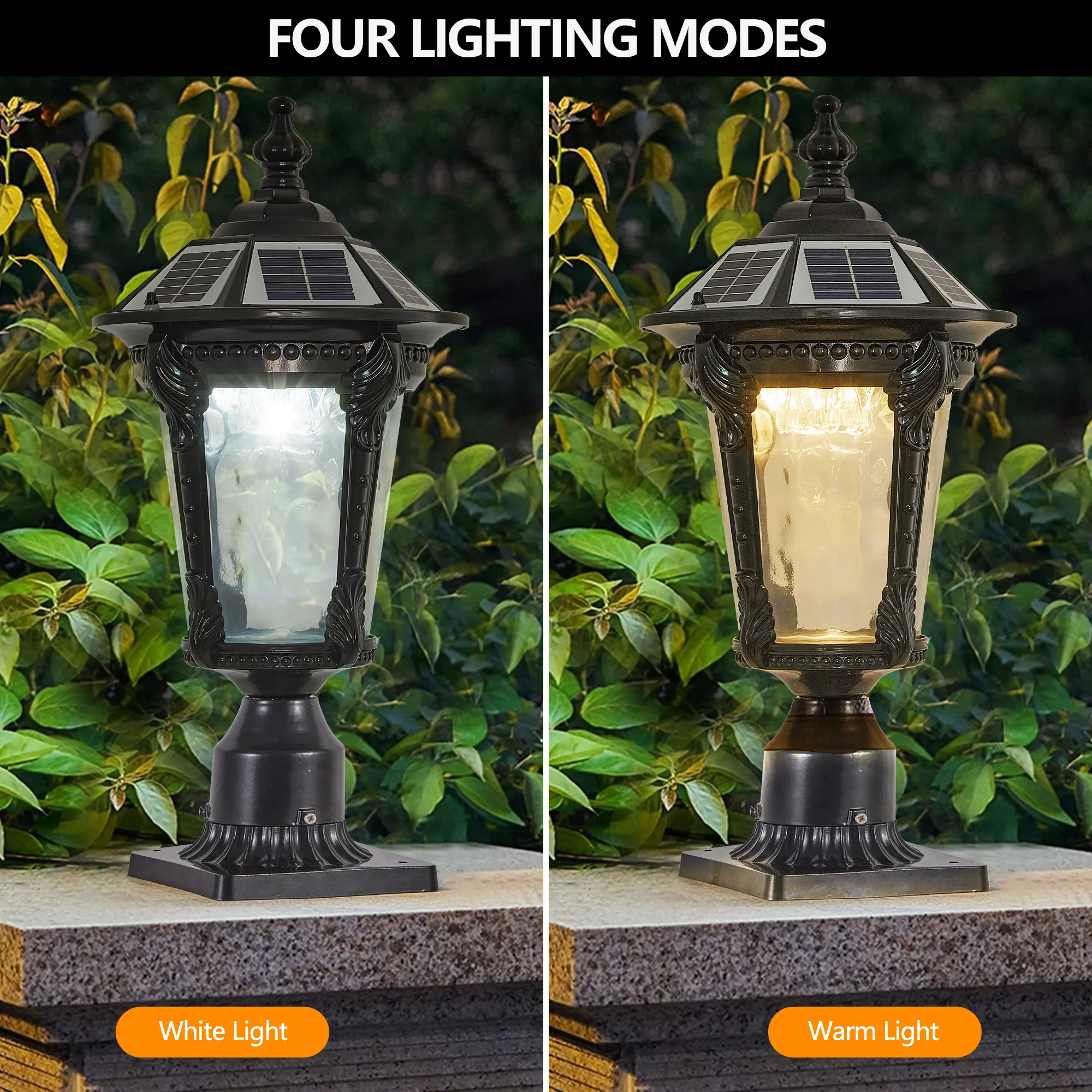 Black Outdoor Lantern, 18.5 in · Dusk-to-Dawn, image 6 of 10