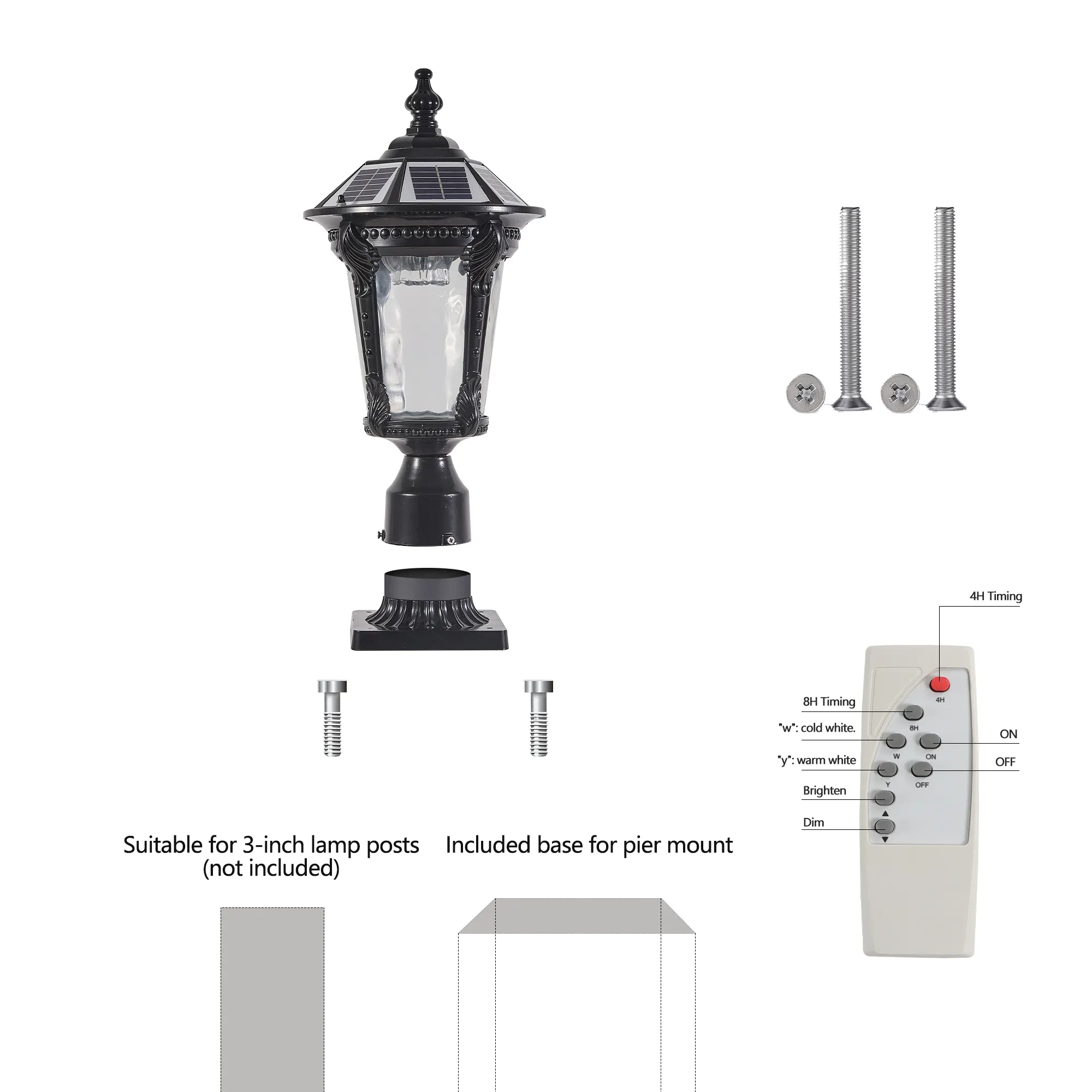 Black Outdoor Lantern, 18.5 in · Dusk-to-Dawn, image 9 of 10