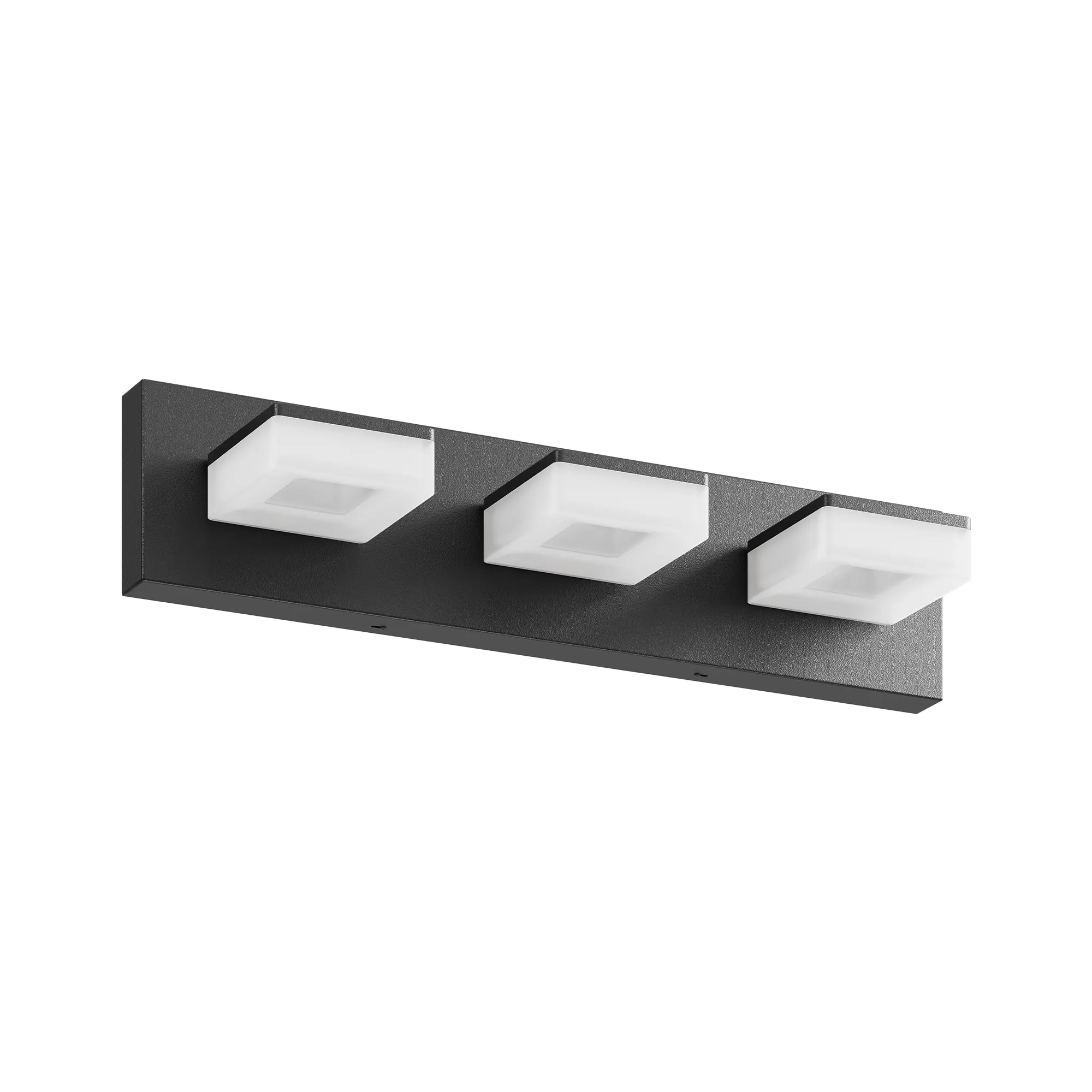 Modern Matte Black 3-Light Acrylic Vanity Light, 20 in, image 6 of 8