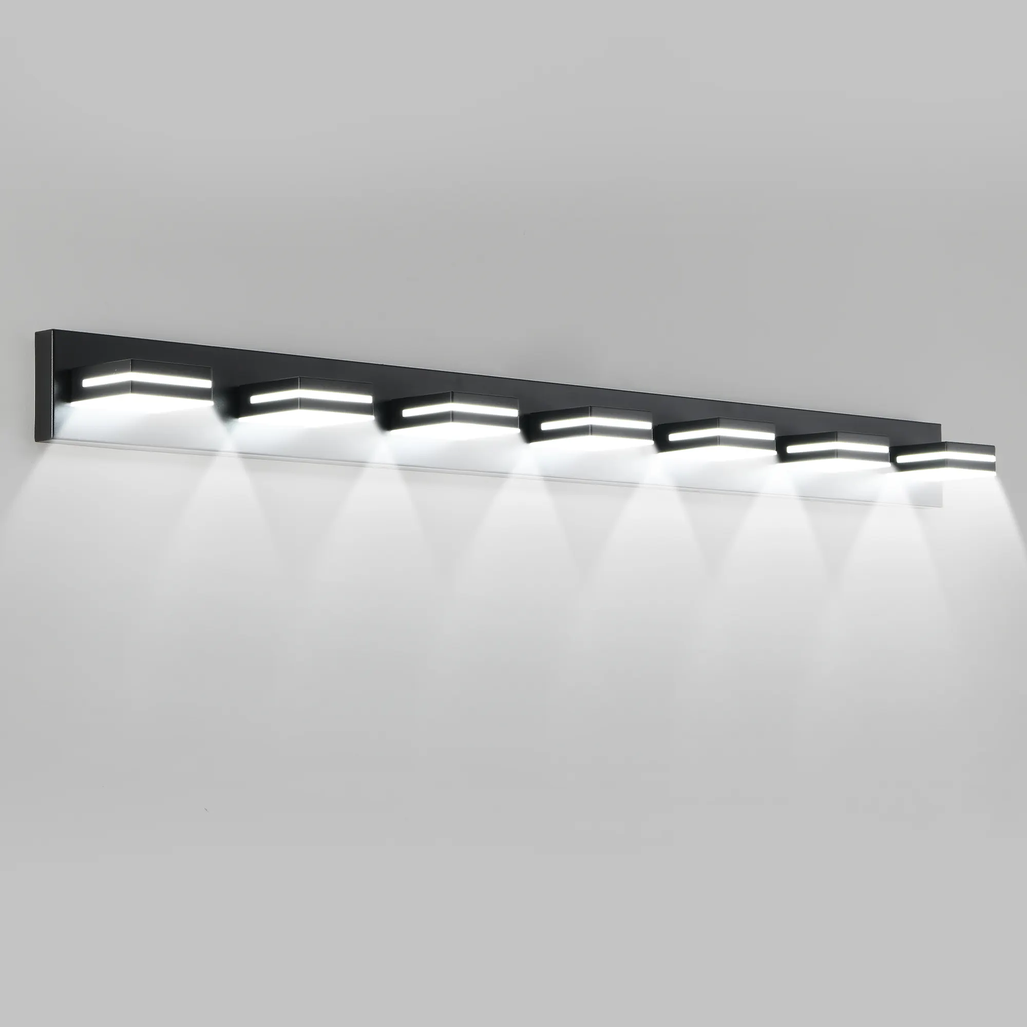 Modern Black 7-Light Vanity Light, image 9 of 10