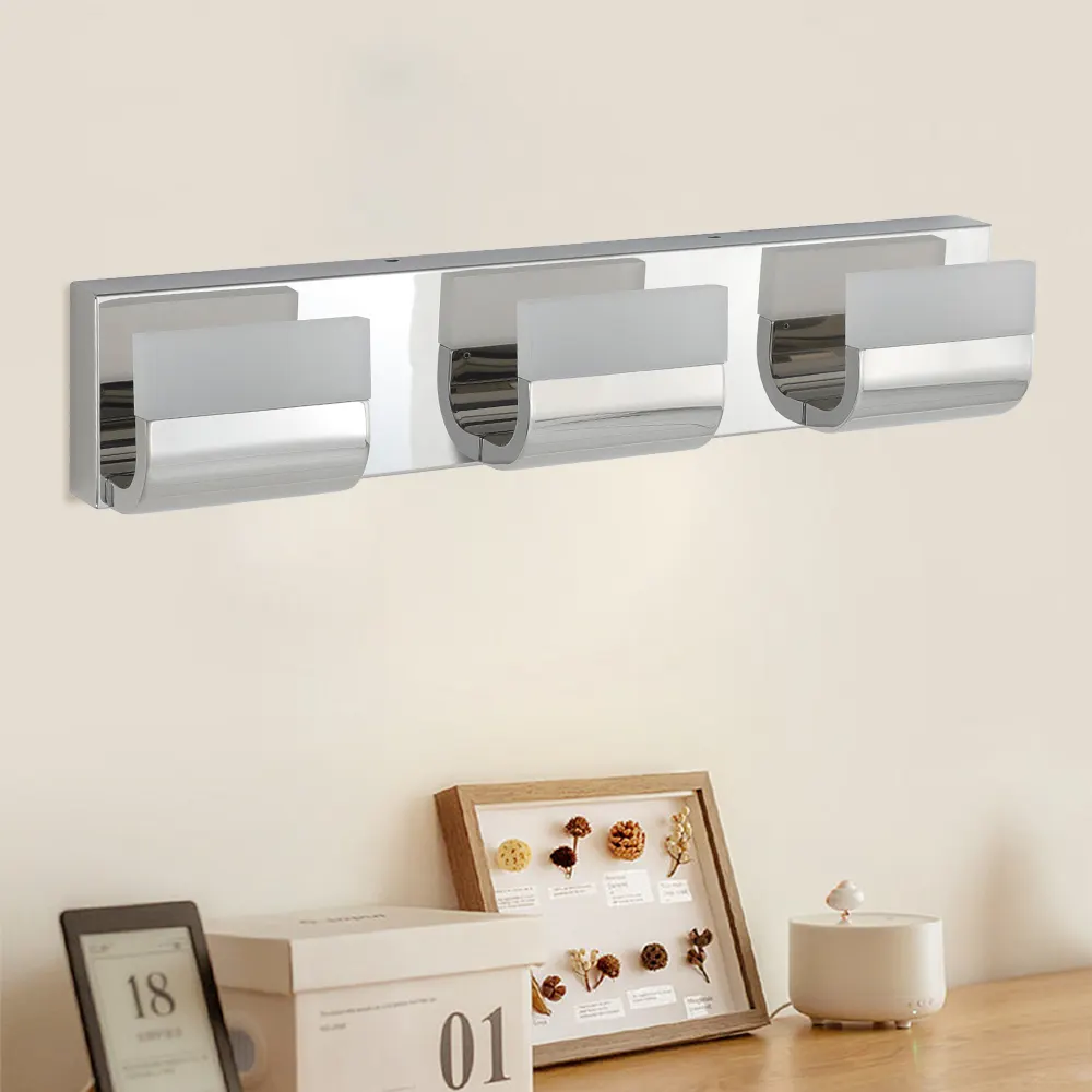 Chrome 3-Light Acrylic Vanity Light