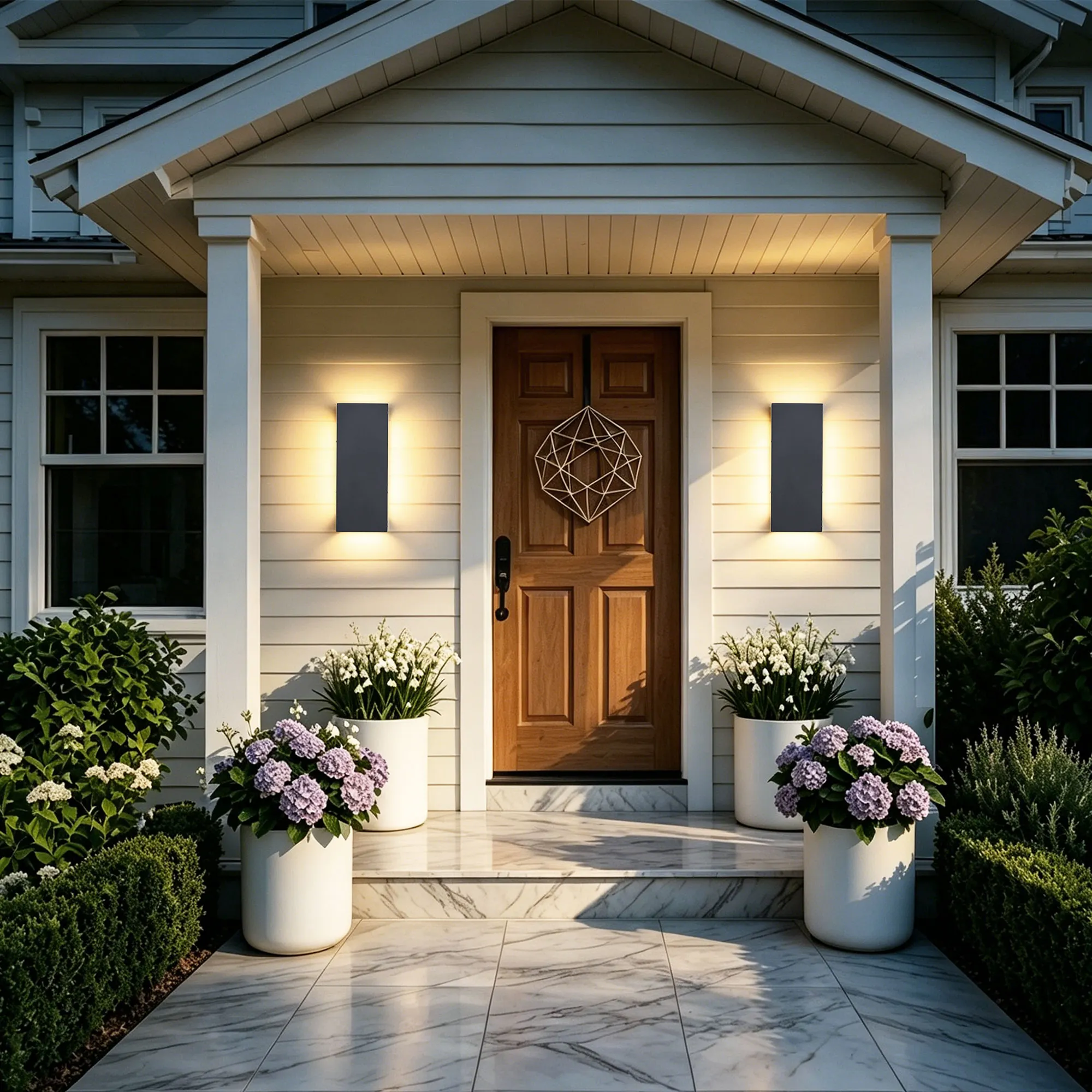 Black Outdoor Wall Light, 15.74 in · Integrated LED (2-Pack), image 3 of 10