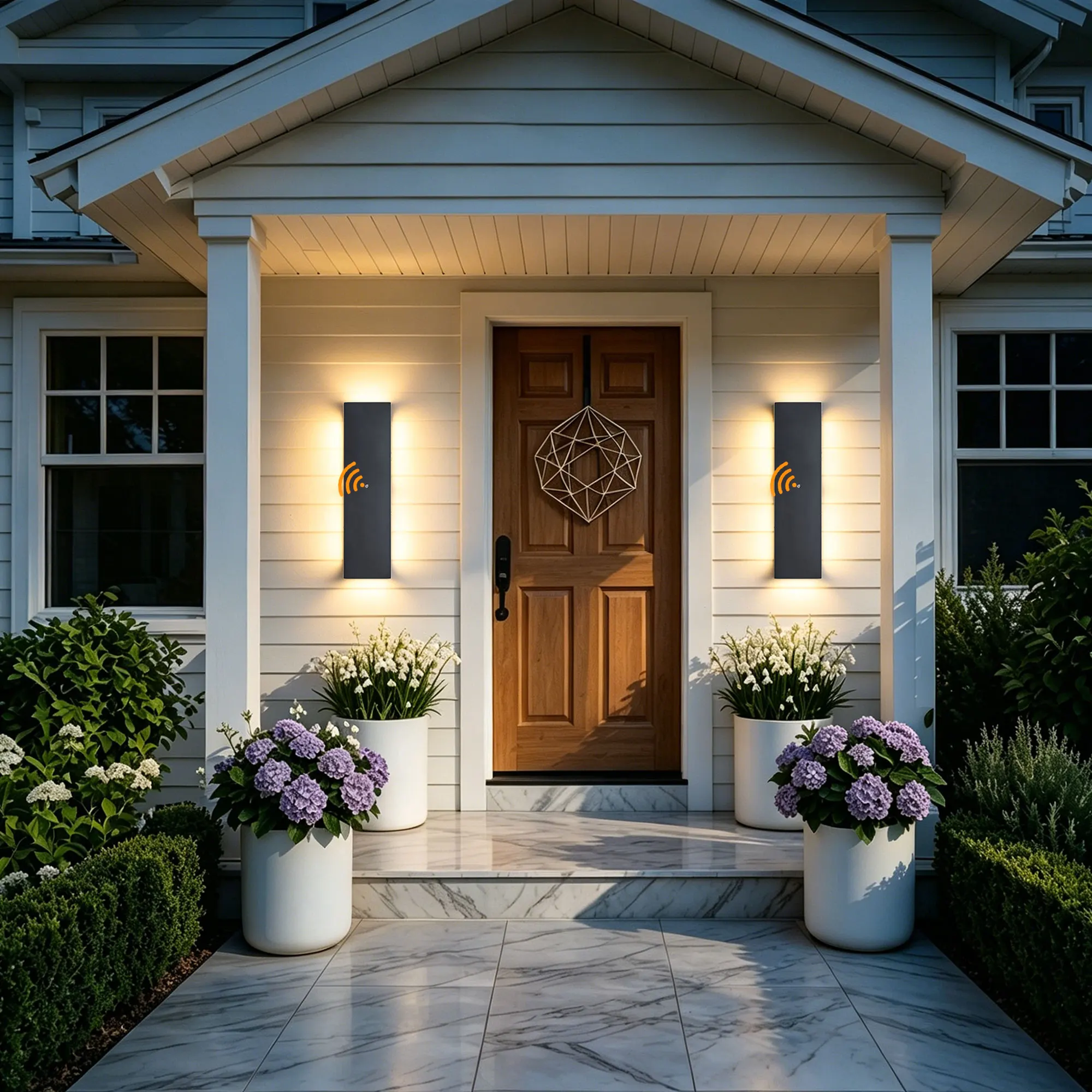 Black Outdoor Wall Light, 23.6 in · Dusk-to-Dawn (2-Pack), image 3 of 11