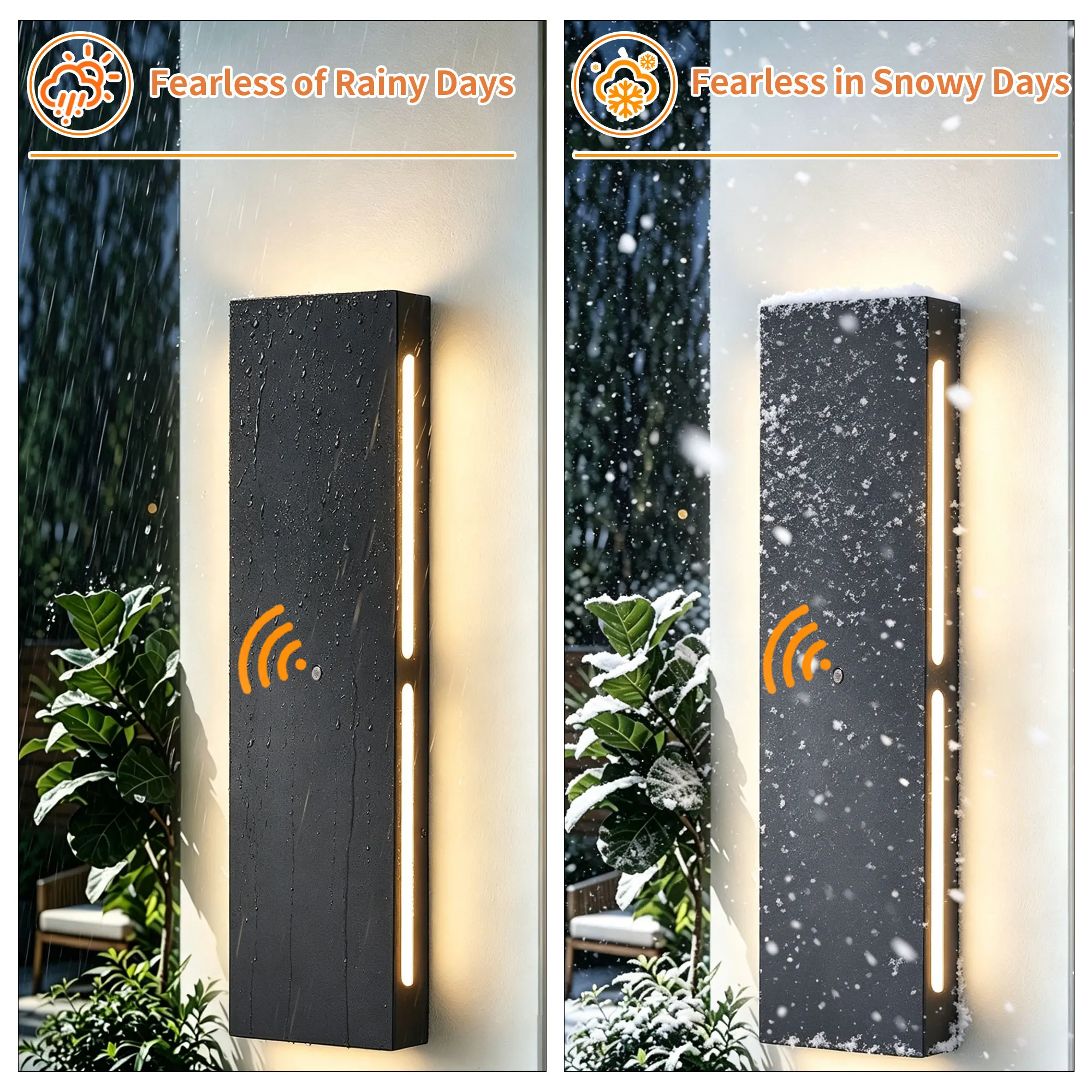 Black Outdoor Wall Light, 23.6 in · Dusk-to-Dawn (2-Pack), image 11 of 11