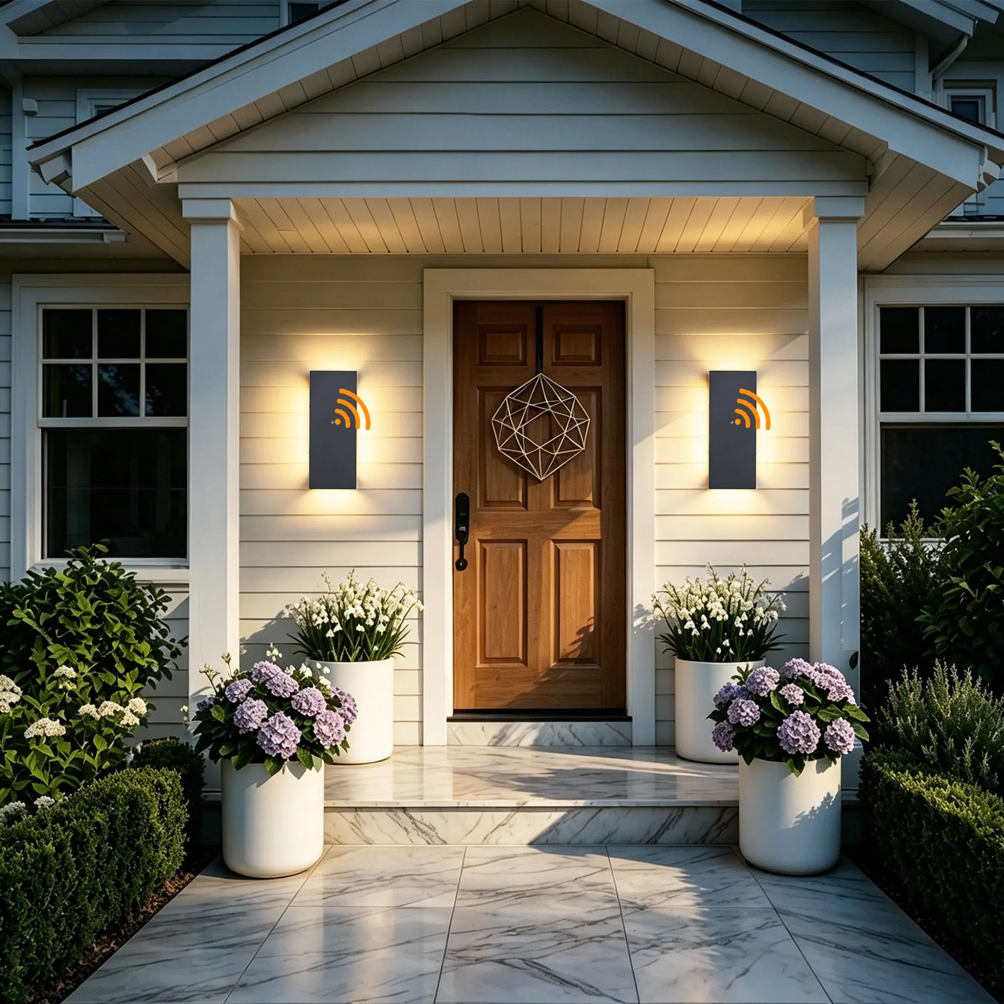 Black Outdoor Wall Light, 15.74 in · Dusk-to-Dawn (2-Pack), image 3 of 11