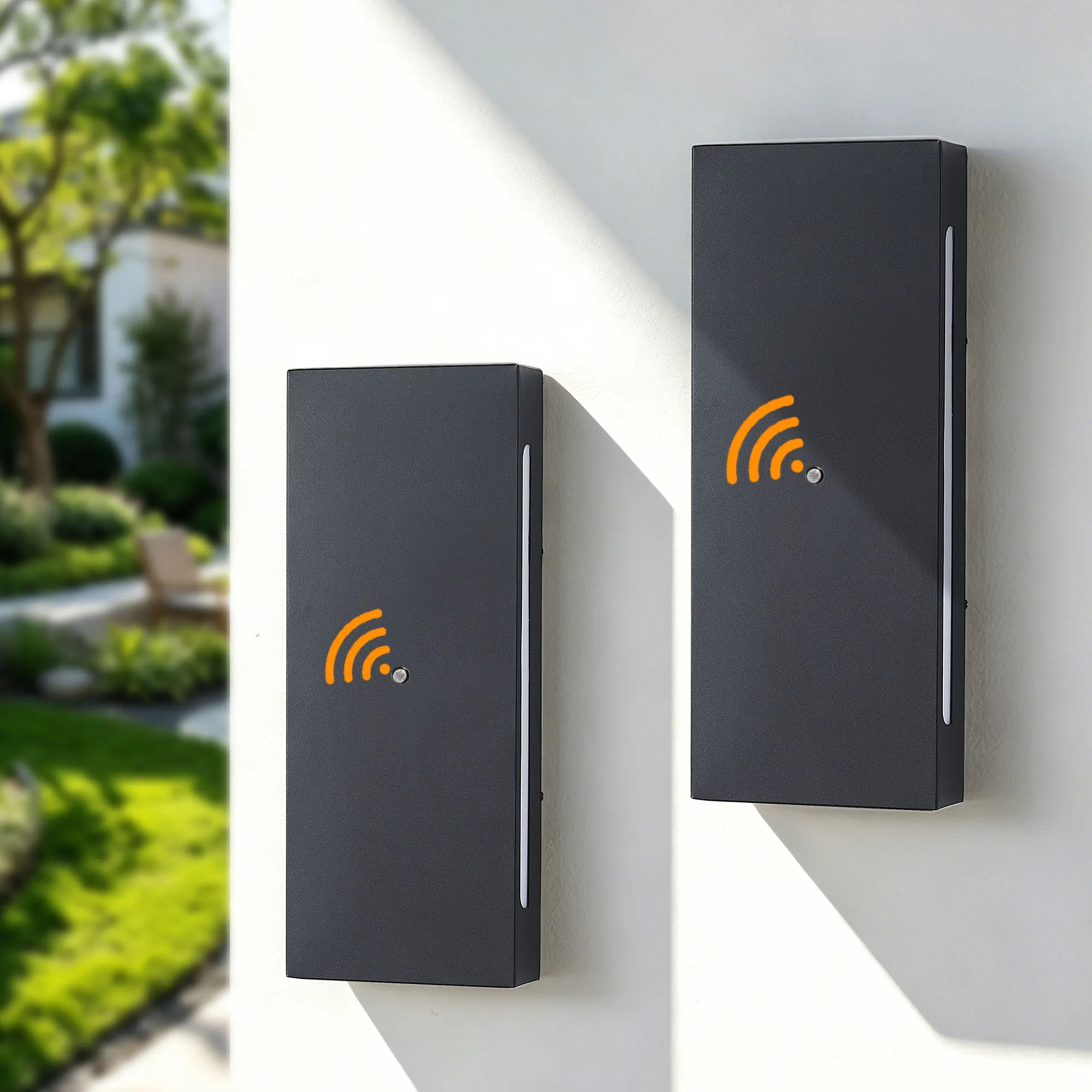 Black Outdoor Wall Light, 15.74 in · Dusk-to-Dawn (2-Pack), image 6 of 11