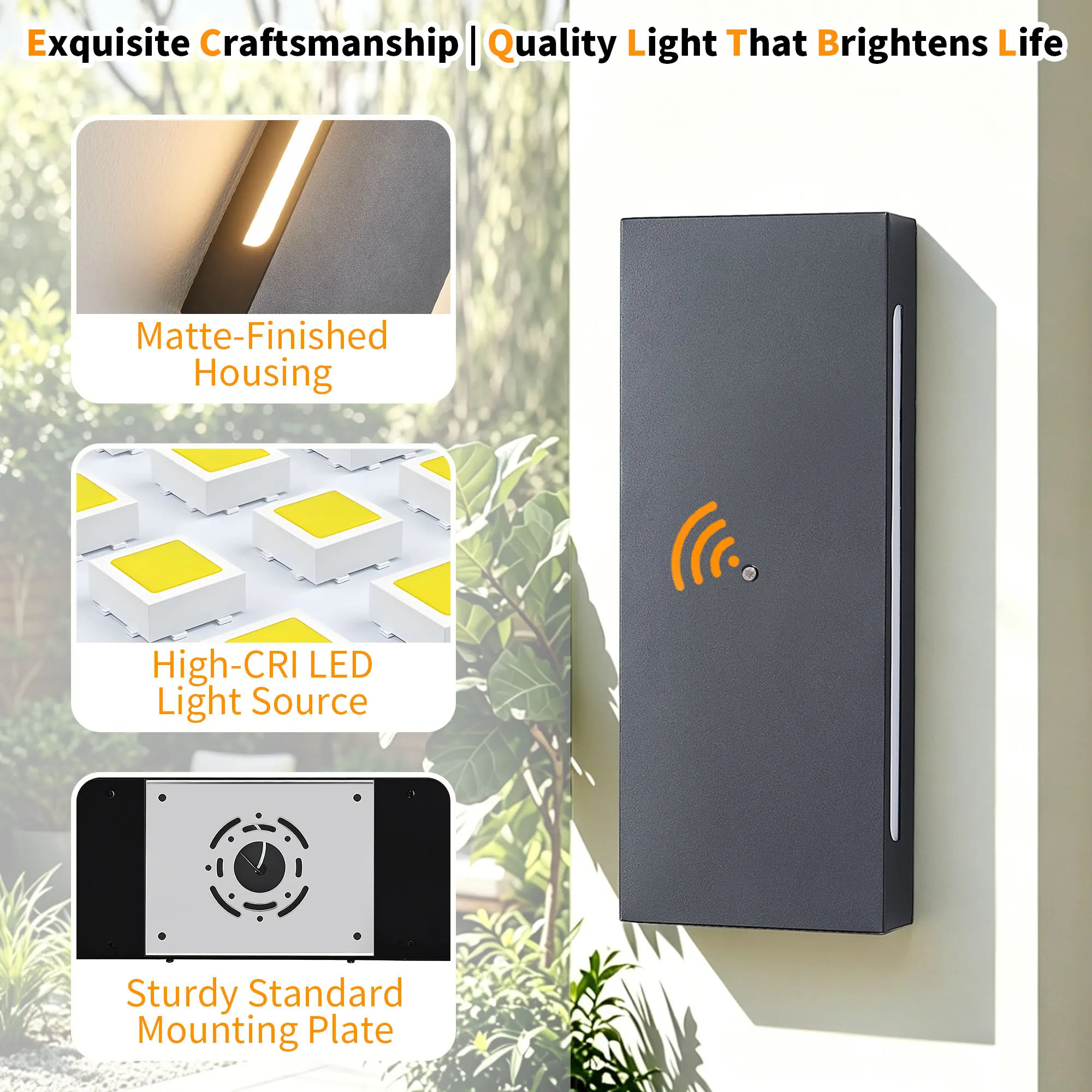 Black Outdoor Wall Light, 15.74 in · Dusk-to-Dawn (2-Pack), image 7 of 11