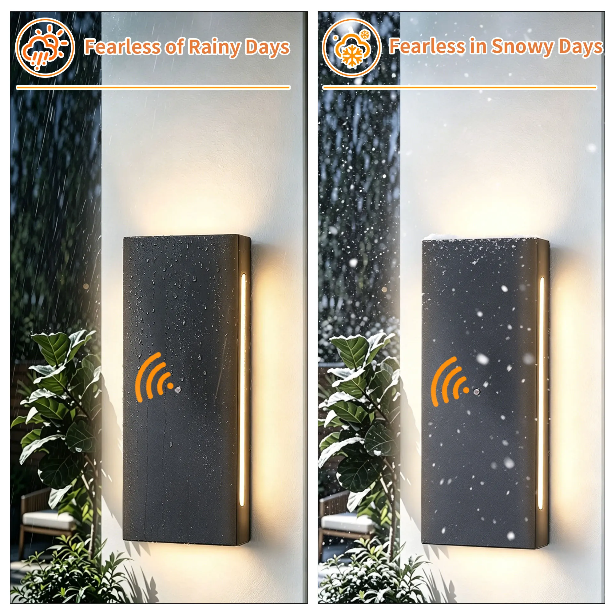 Black Outdoor Wall Light, 15.74 in · Dusk-to-Dawn (2-Pack), image 10 of 11