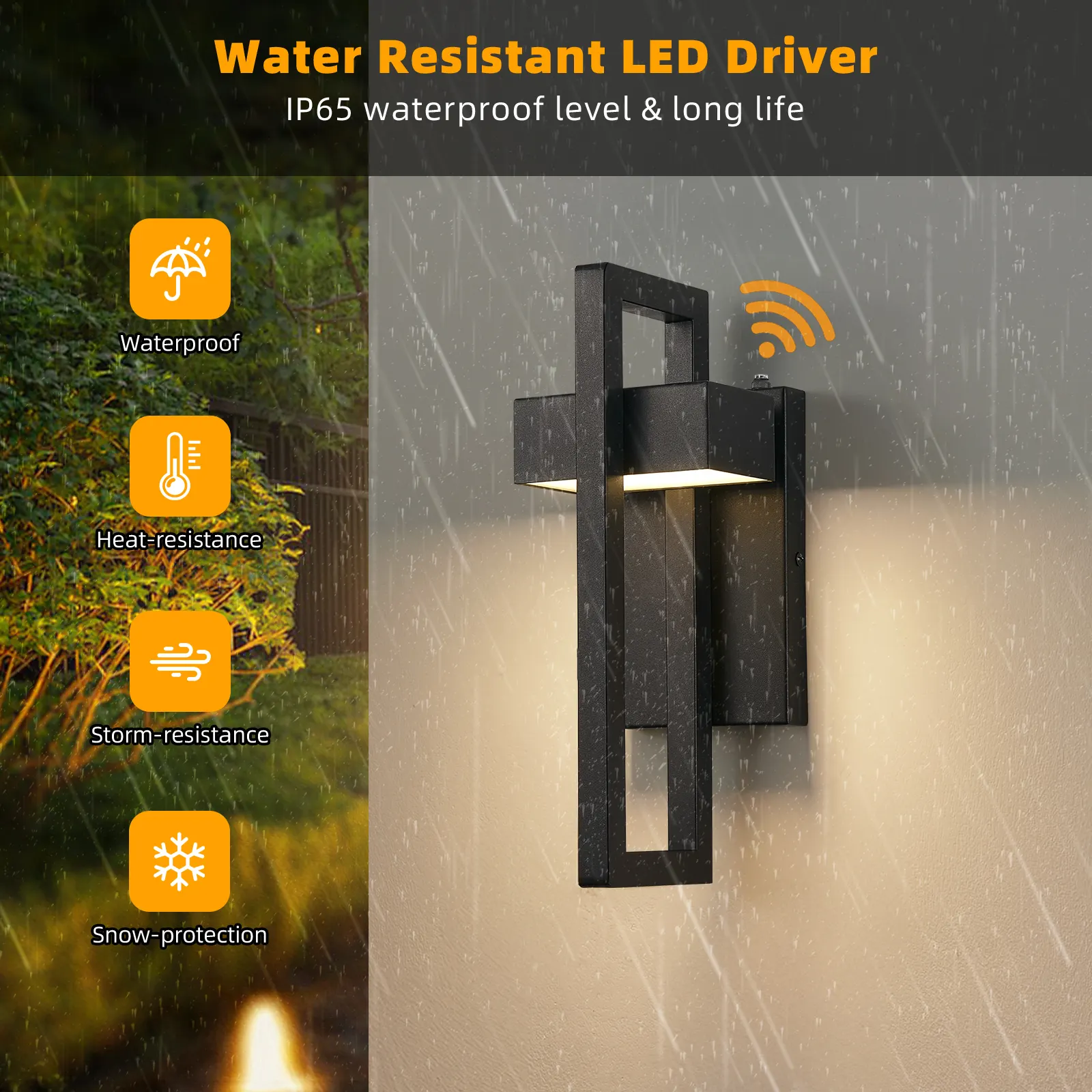 Matte Black Outdoor Wall Light, 13.7 in · Dusk-to-Dawn (2-Pack), image 2 of 7